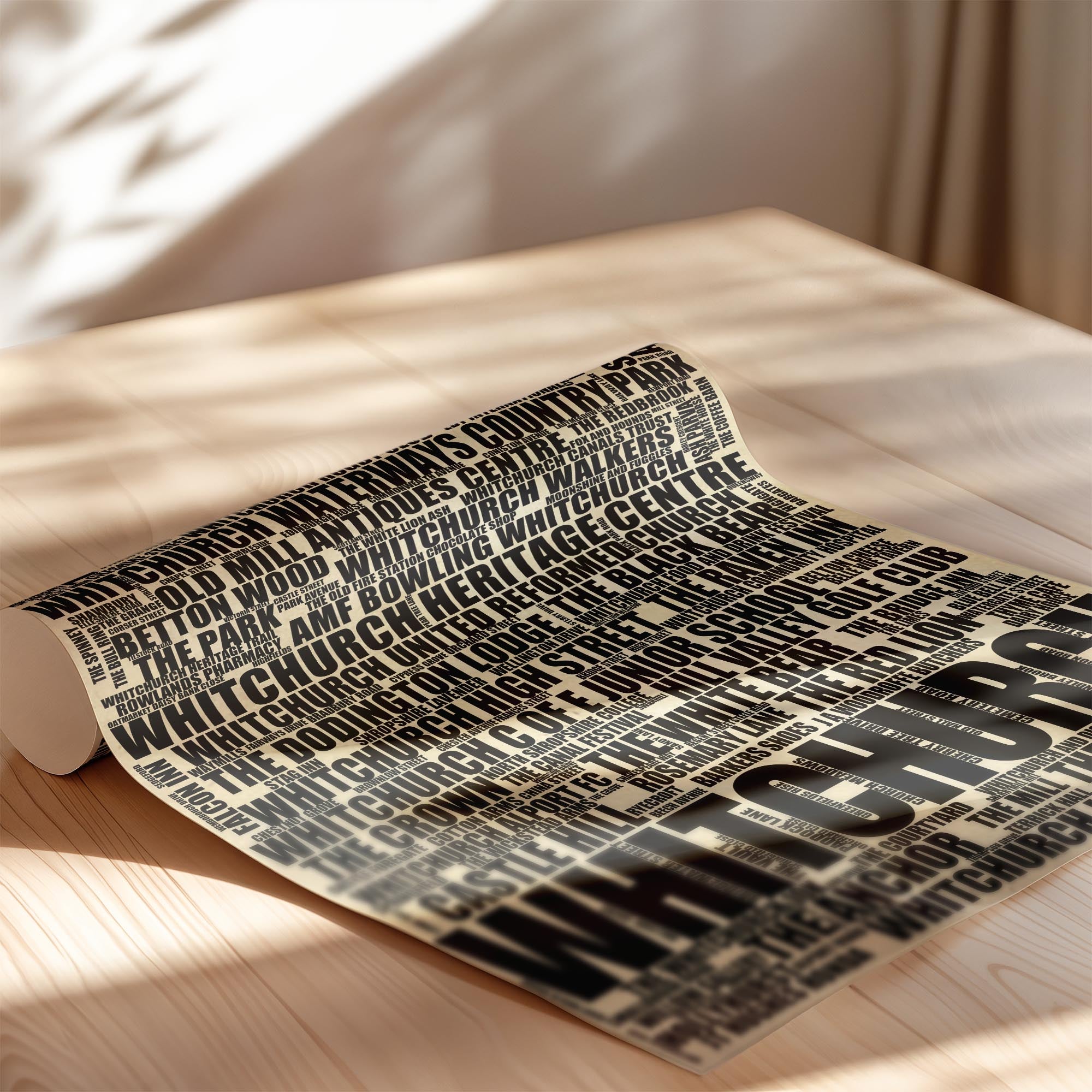 Whitchurch - Premium Typographic Word Cloud Prints, Posters & Gifts