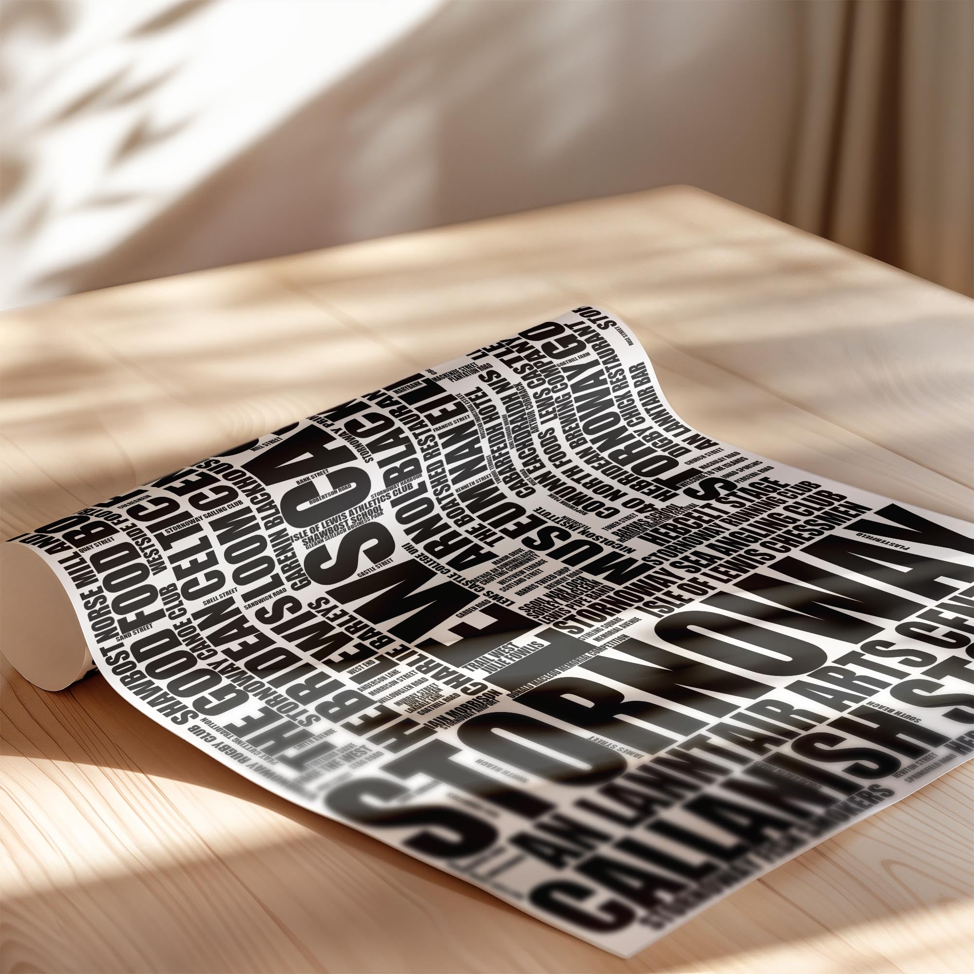 Stornoway - Premium Typographic Word Cloud Prints, Posters & Gifts