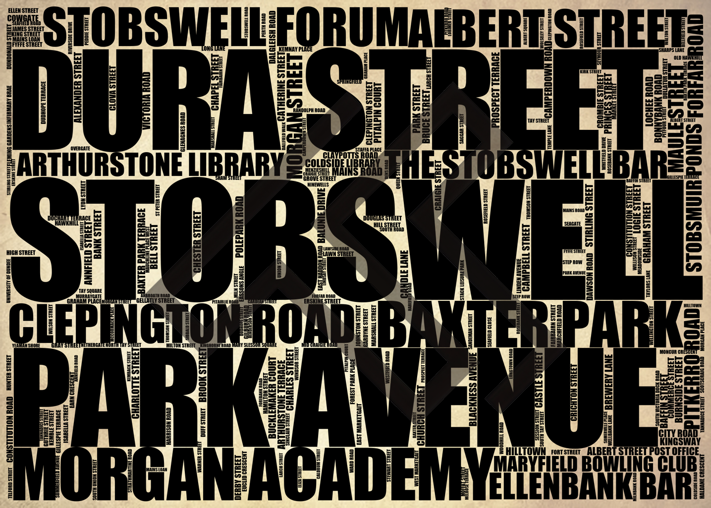 Stobswell - Premium Typographic Word Cloud Prints, Posters & Gifts