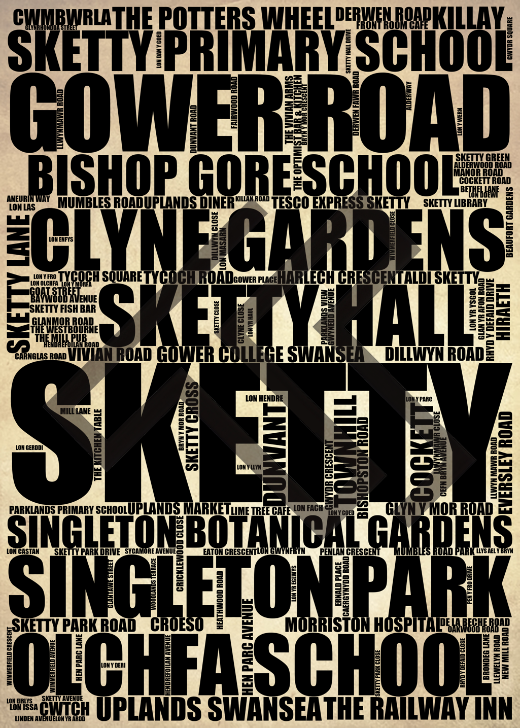 Sketty - Premium Typographic Word Cloud Prints, Posters & Gifts