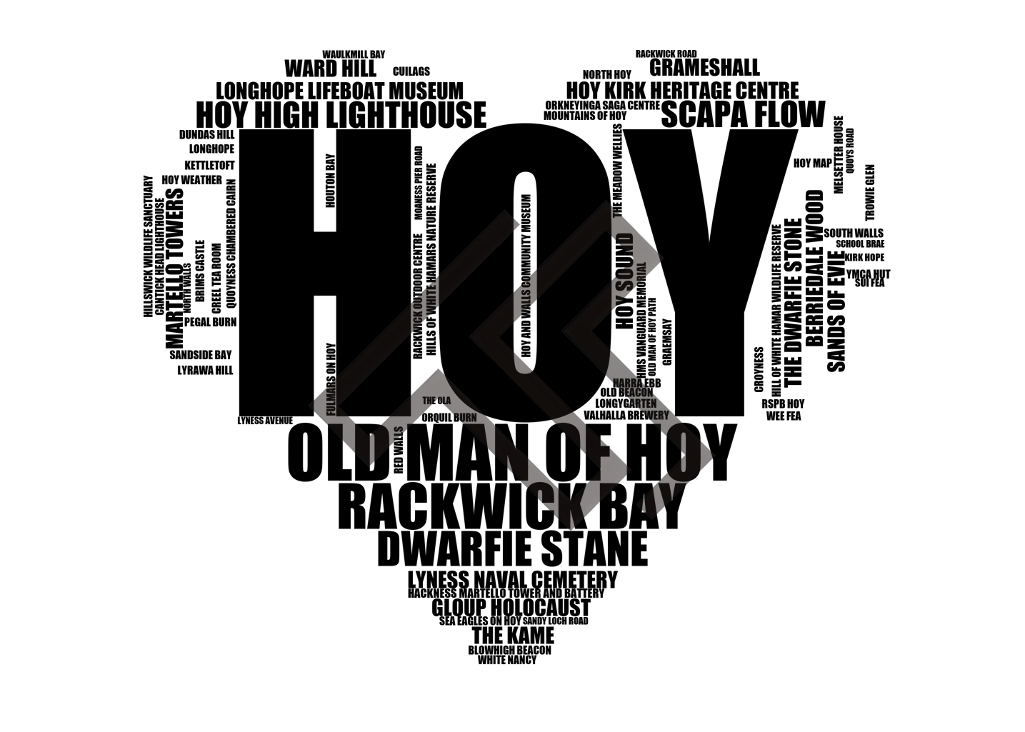 Hoy - Premium Typographic Word Cloud Prints, Posters & Gifts