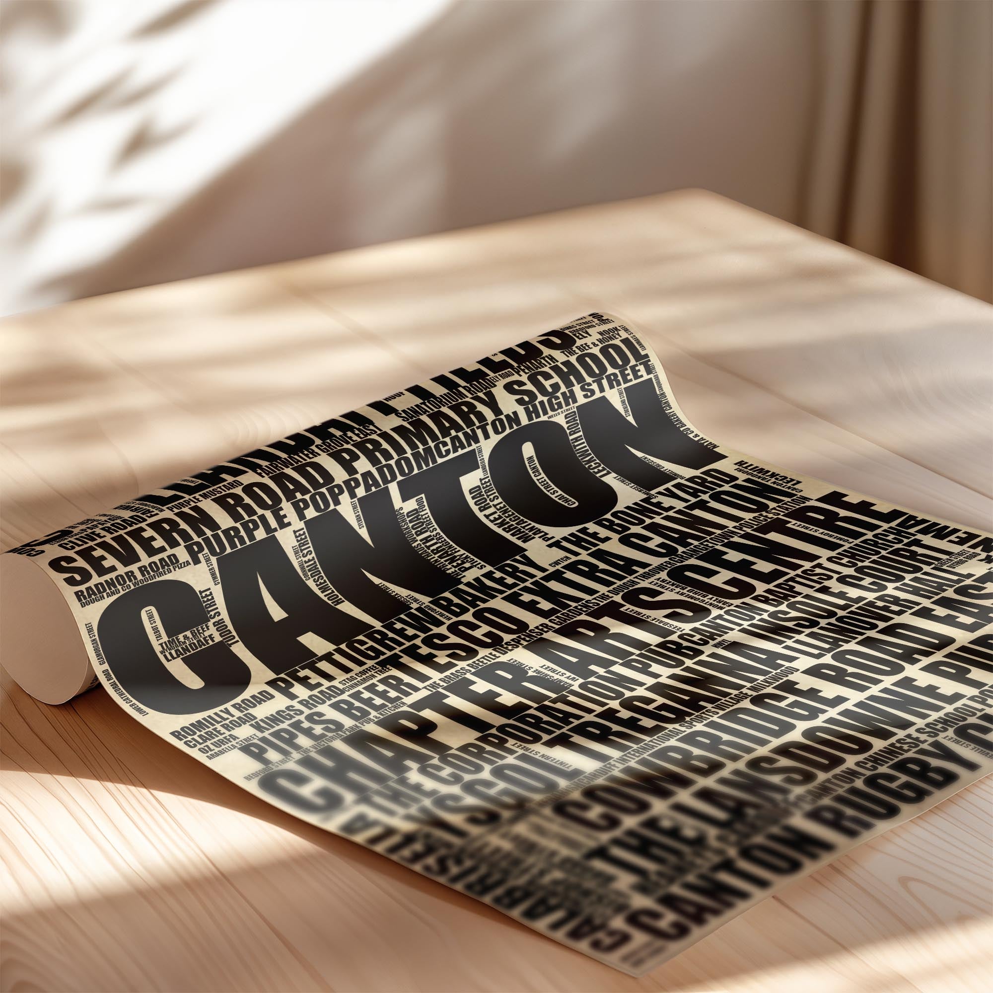 Canton - Premium Typographic Word Cloud Prints, Posters & Gifts