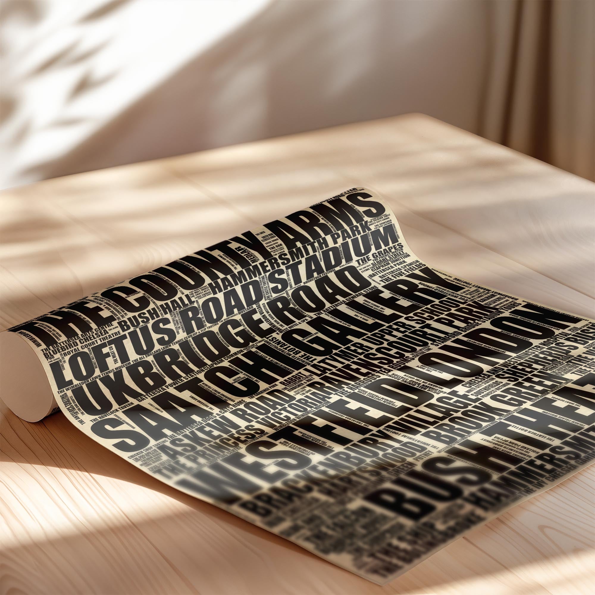 Shepherds Bush - Premium Typographic Word Cloud Prints, Posters & Gifts