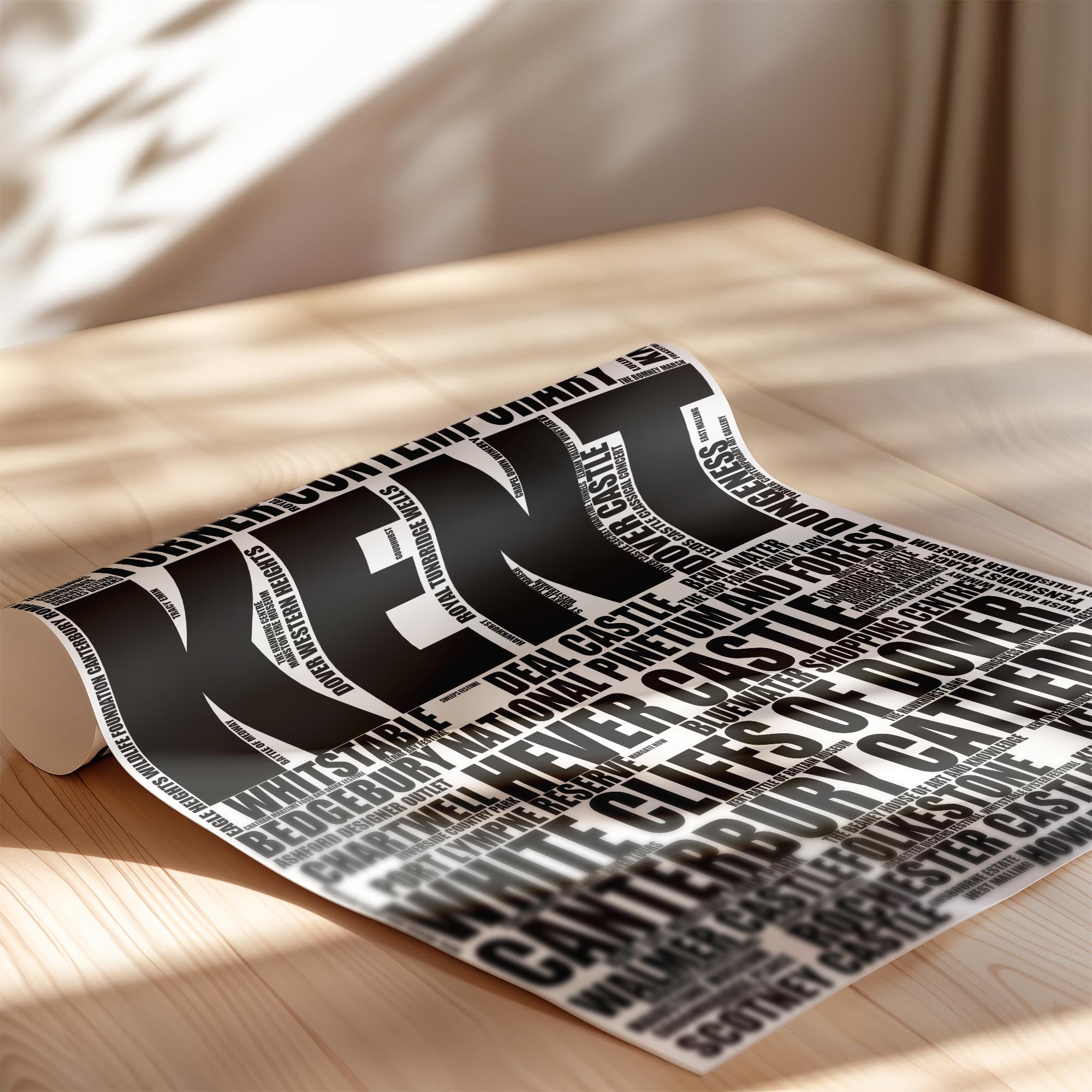 Kent - Premium Typographic Word Cloud Prints, Posters & Gifts