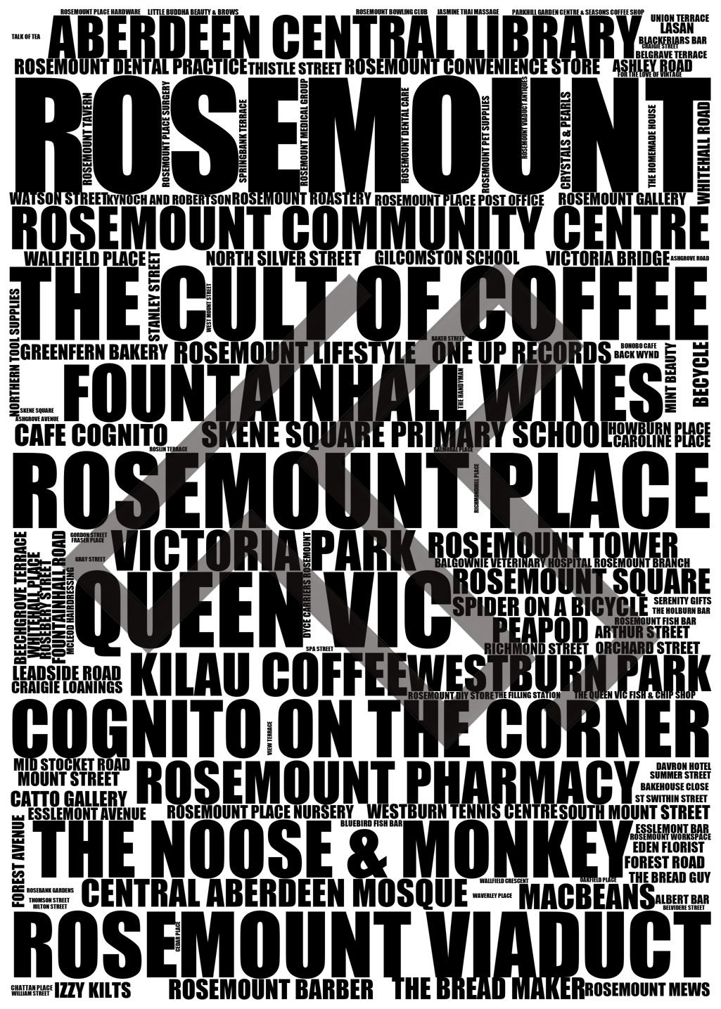 Rosemount - Premium Typographic Art Prints & Gifts