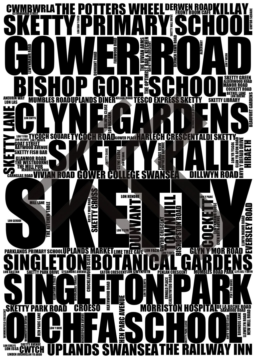 Sketty - Premium Typographic Word Cloud Prints, Posters & Gifts