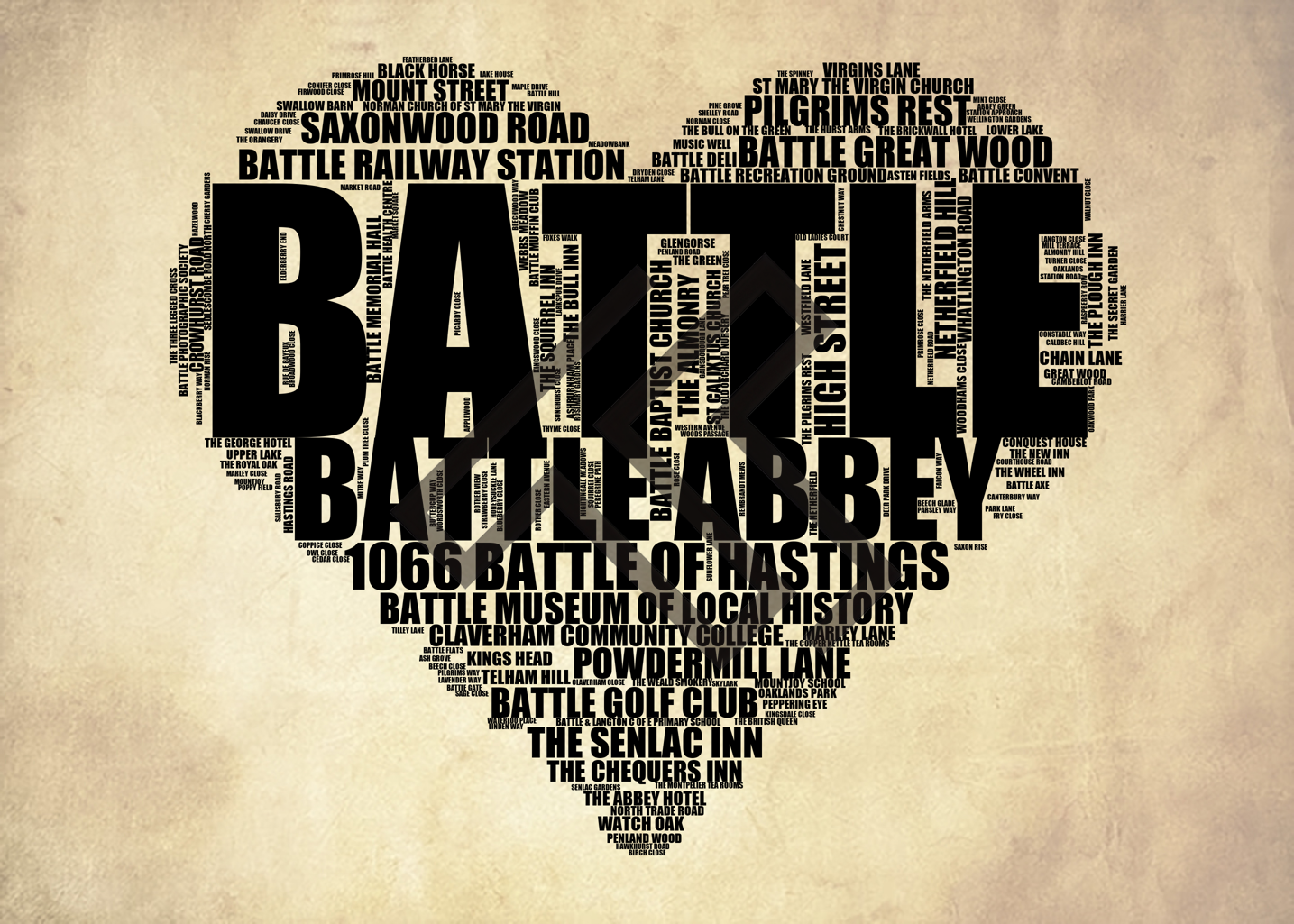 Battle - Premium Typographic Word Cloud Prints, Posters & Gifts