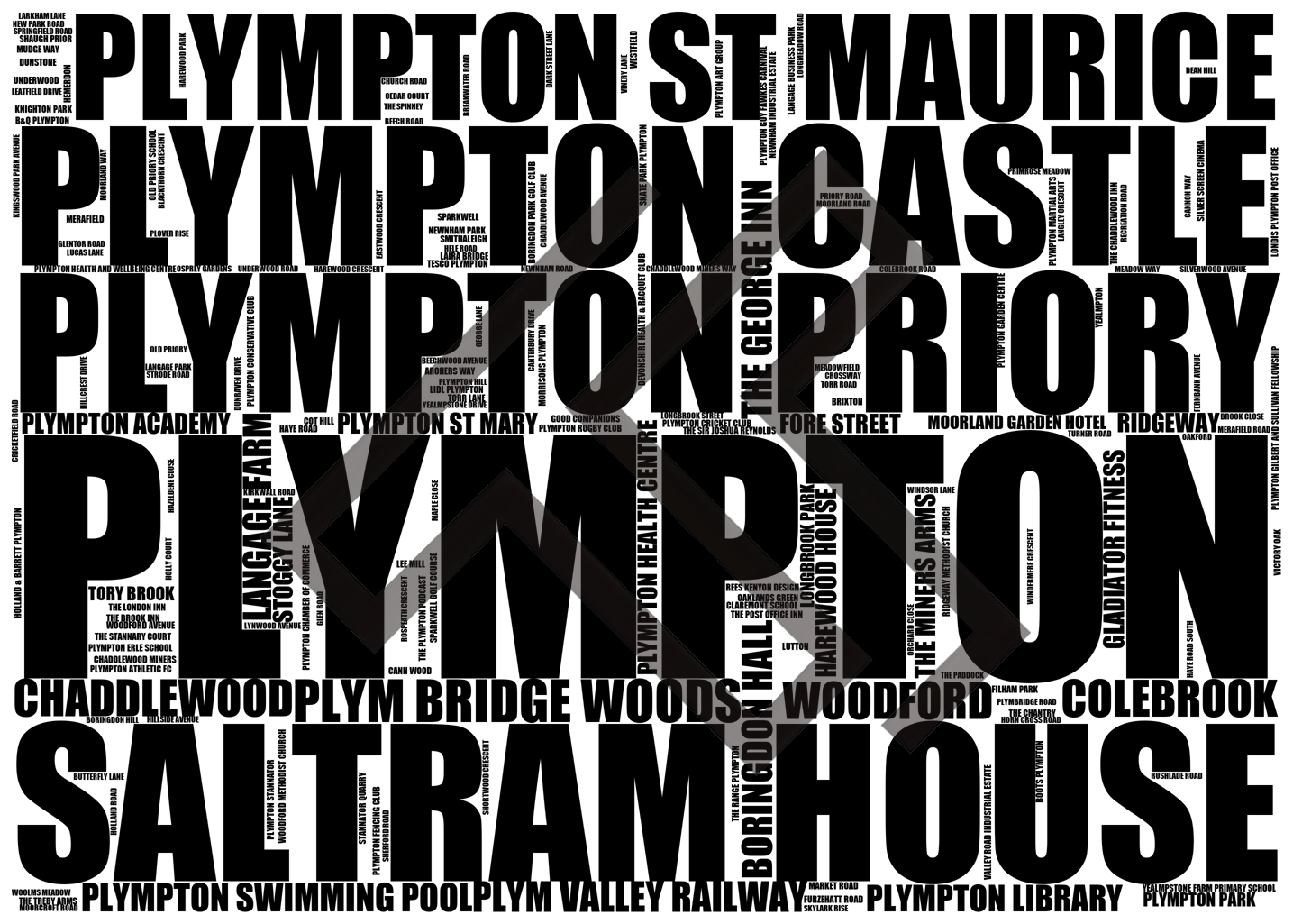 Plympton - Premium Typographic Word Cloud Prints, Posters & Gifts