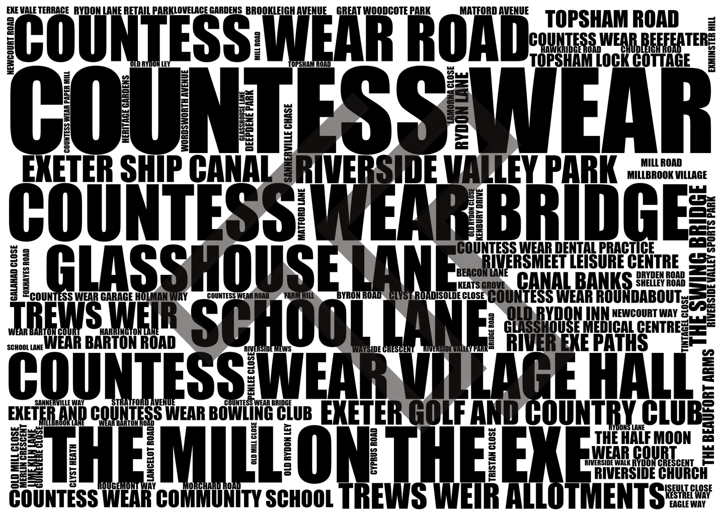 Countess Wear - Premium Typographic Word Cloud Prints, Posters & Gifts