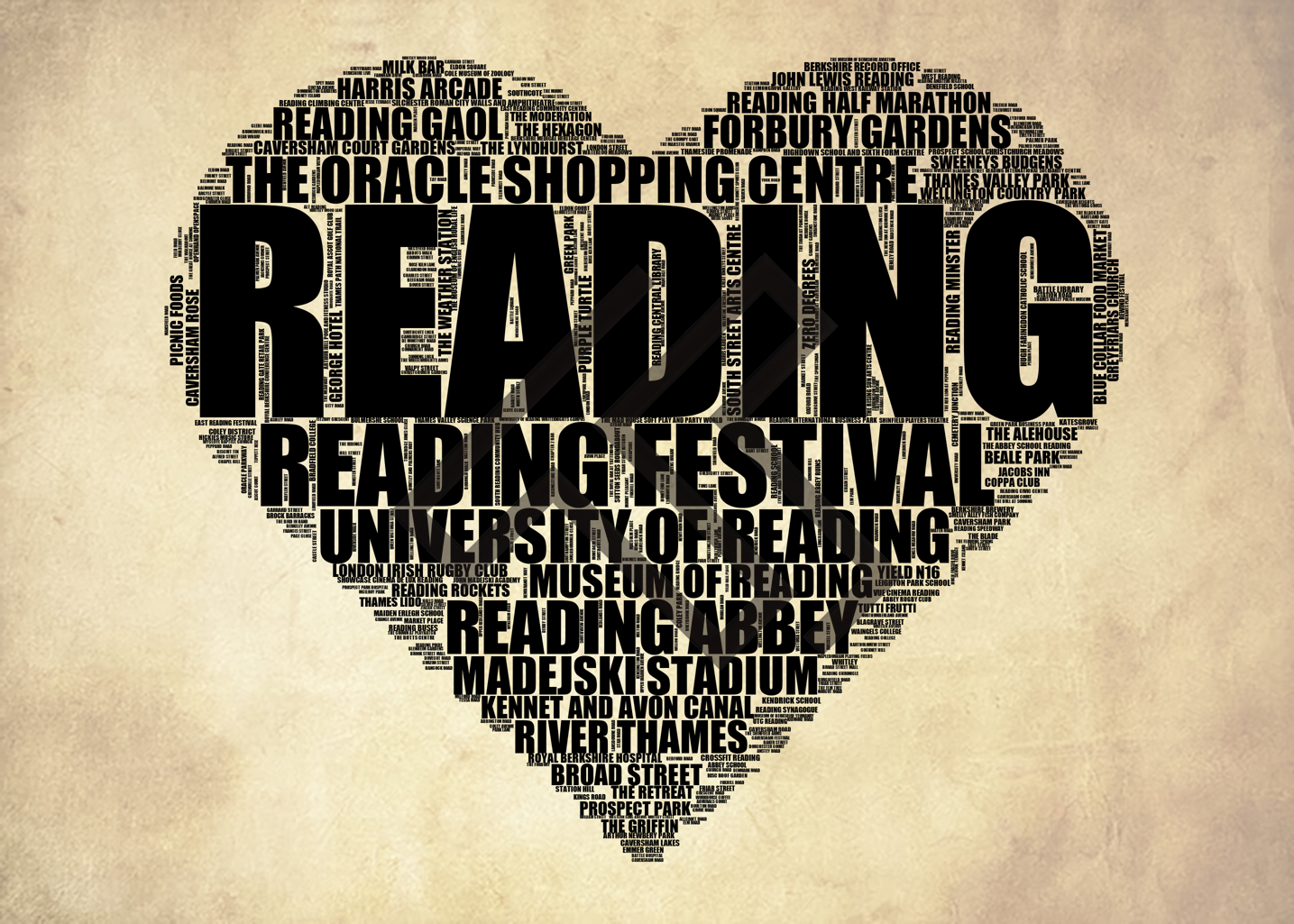 Reading - Premium Typographic Word Cloud Prints, Posters & Gifts