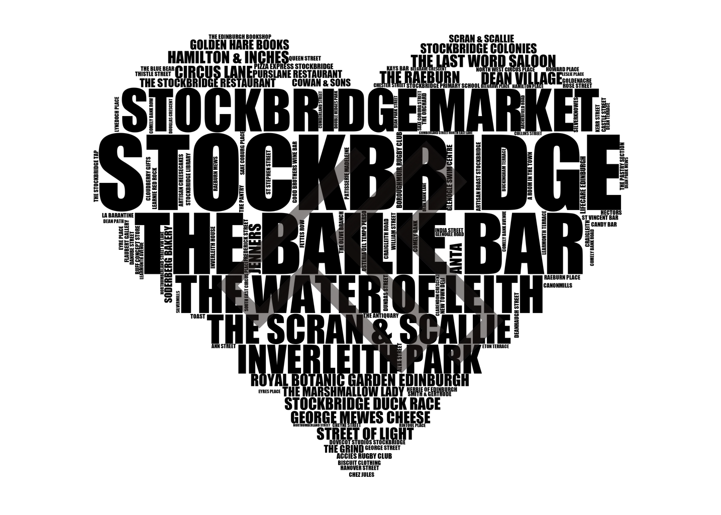 Stockbridge - Premium Typographic Word Cloud Prints, Posters & Gifts