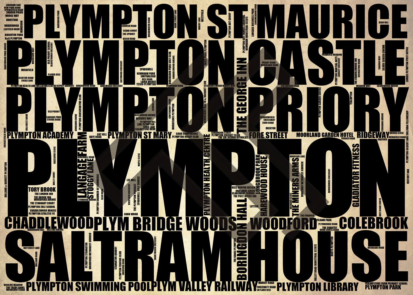 Plympton - Premium Typographic Word Cloud Prints, Posters & Gifts