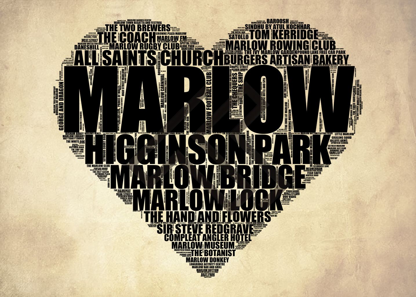 Marlow - Premium Typographic Word Cloud Prints, Posters & Gifts