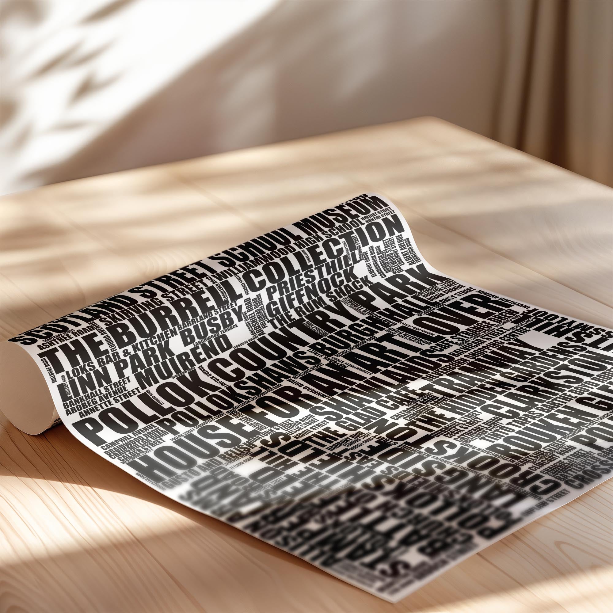 South Side - Premium Typographic Word Cloud Prints, Posters & Gifts