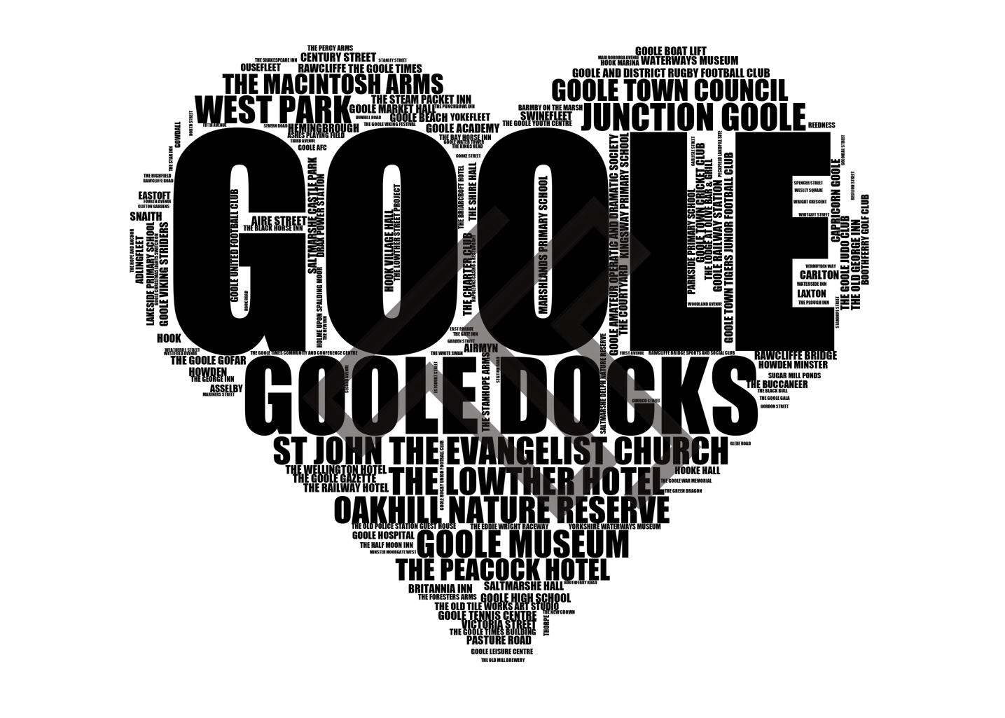 Goole - Premium Typographic Word Cloud Prints, Posters & Gifts