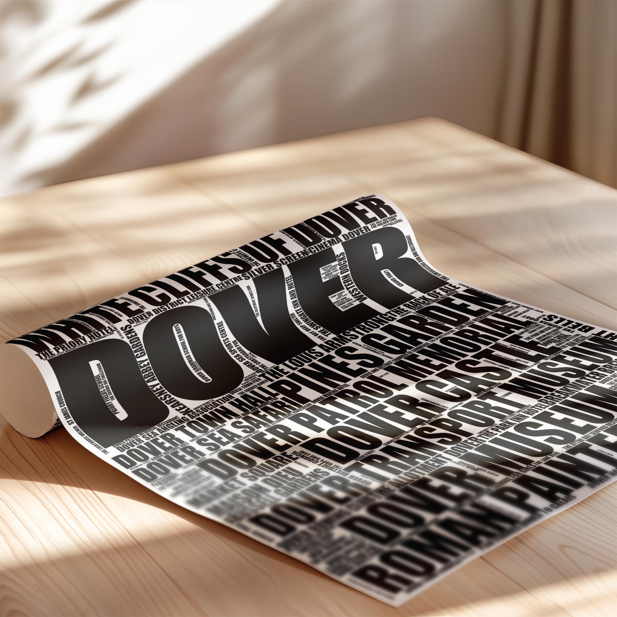 Dover - Premium Typographic Word Cloud Prints, Posters & Gifts