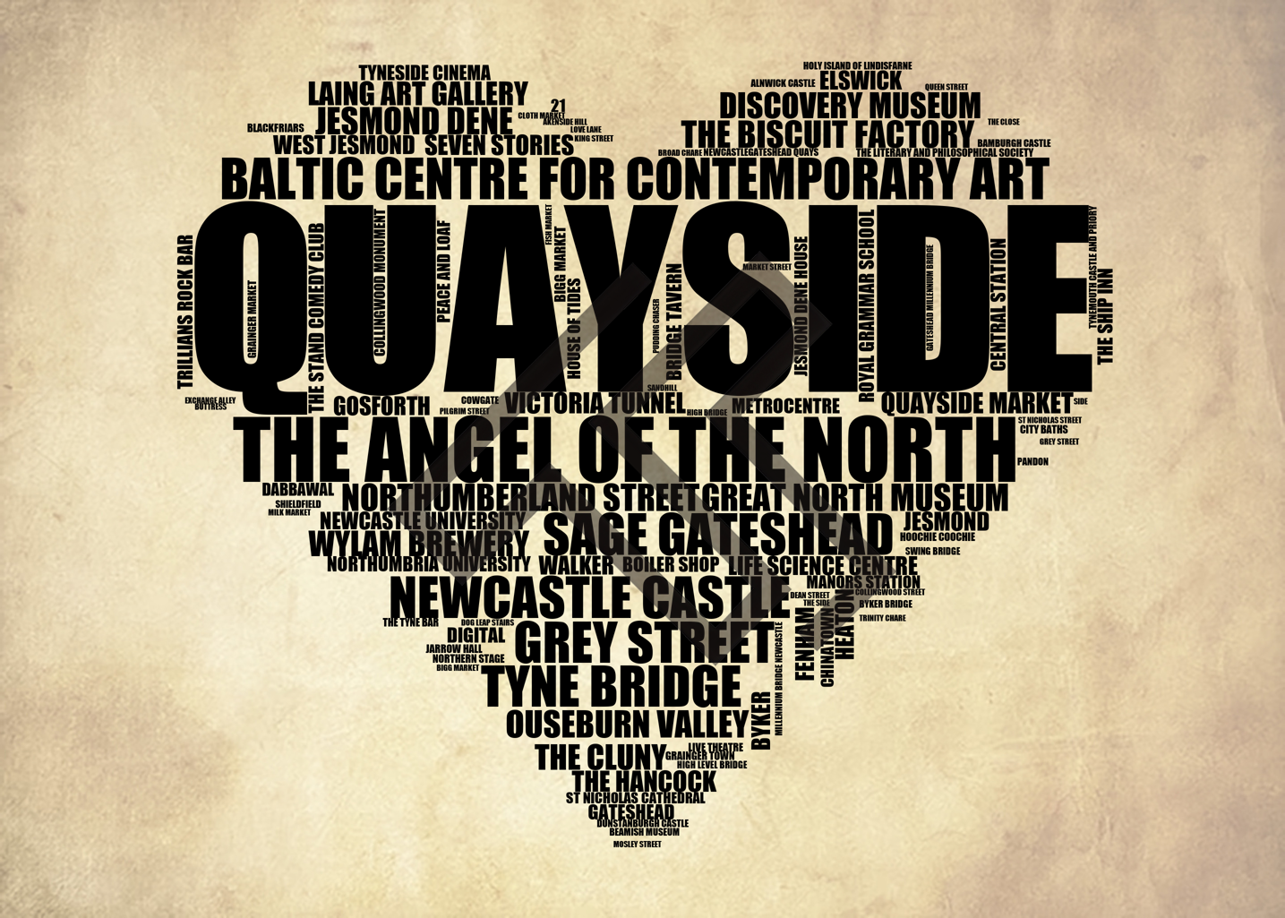 Quayside - Premium Typographic Word Cloud Prints, Posters & Gifts