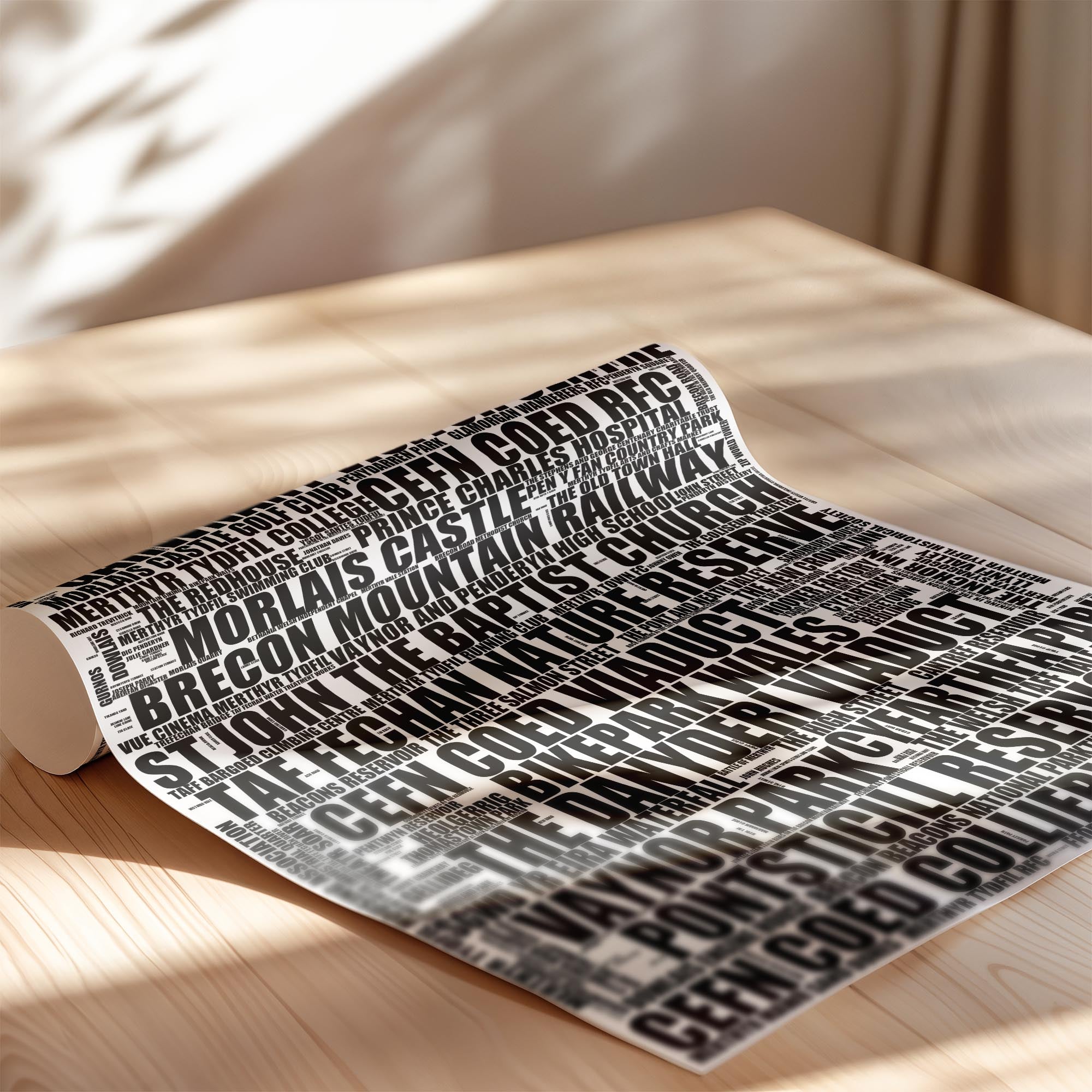 Cefn Coed y Cymmer - Premium Typographic Word Cloud Prints, Posters & Gifts