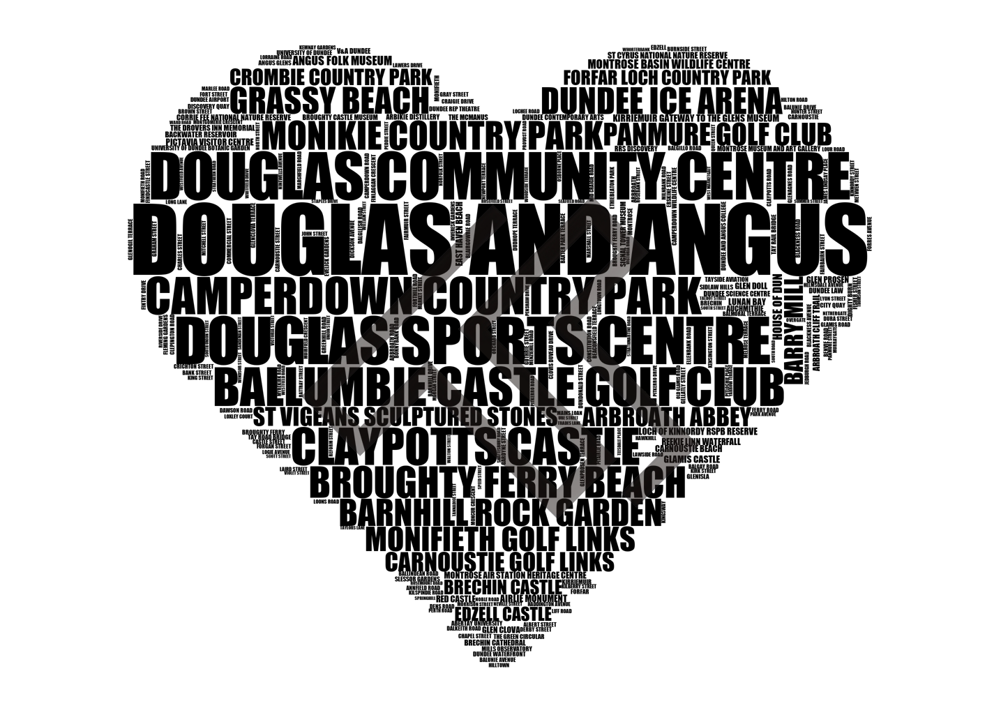 Douglas and Angus - Premium Typographic Word Cloud Prints, Posters & Gifts