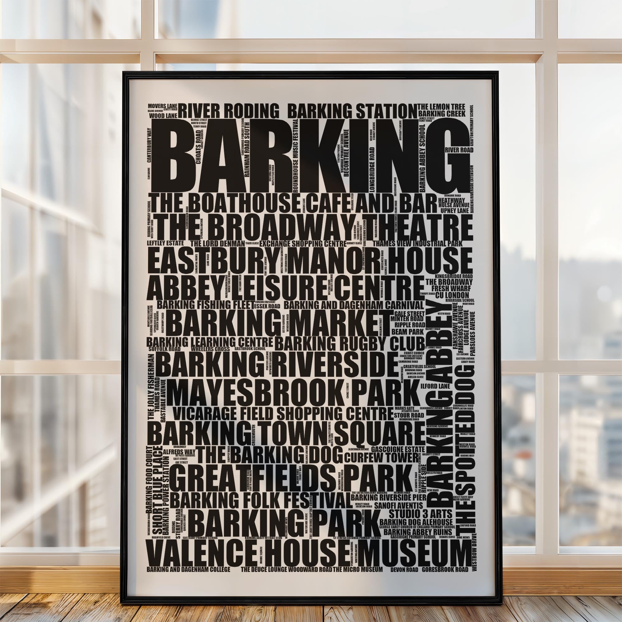 Barking - Premium Typographic Word Cloud Prints, Posters & Gifts