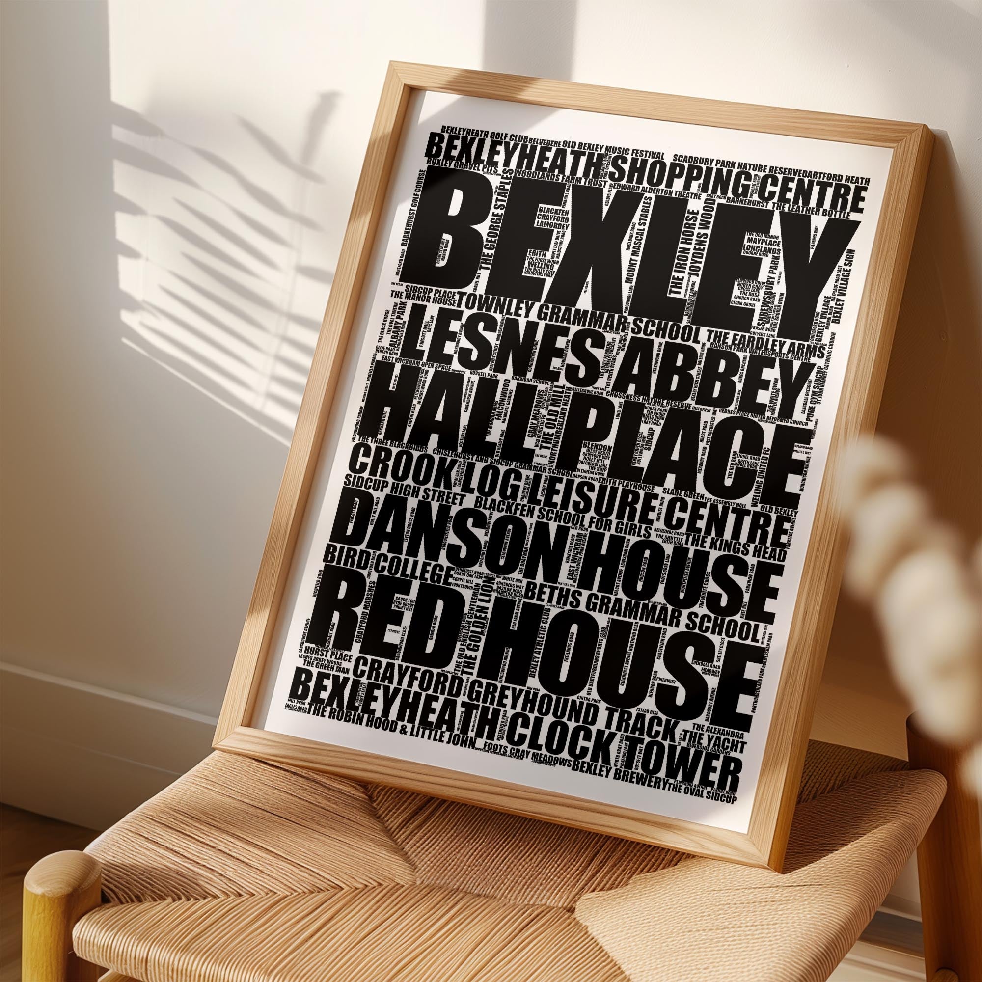 Bexley - Premium Typographic Word Cloud Prints, Posters & Gifts