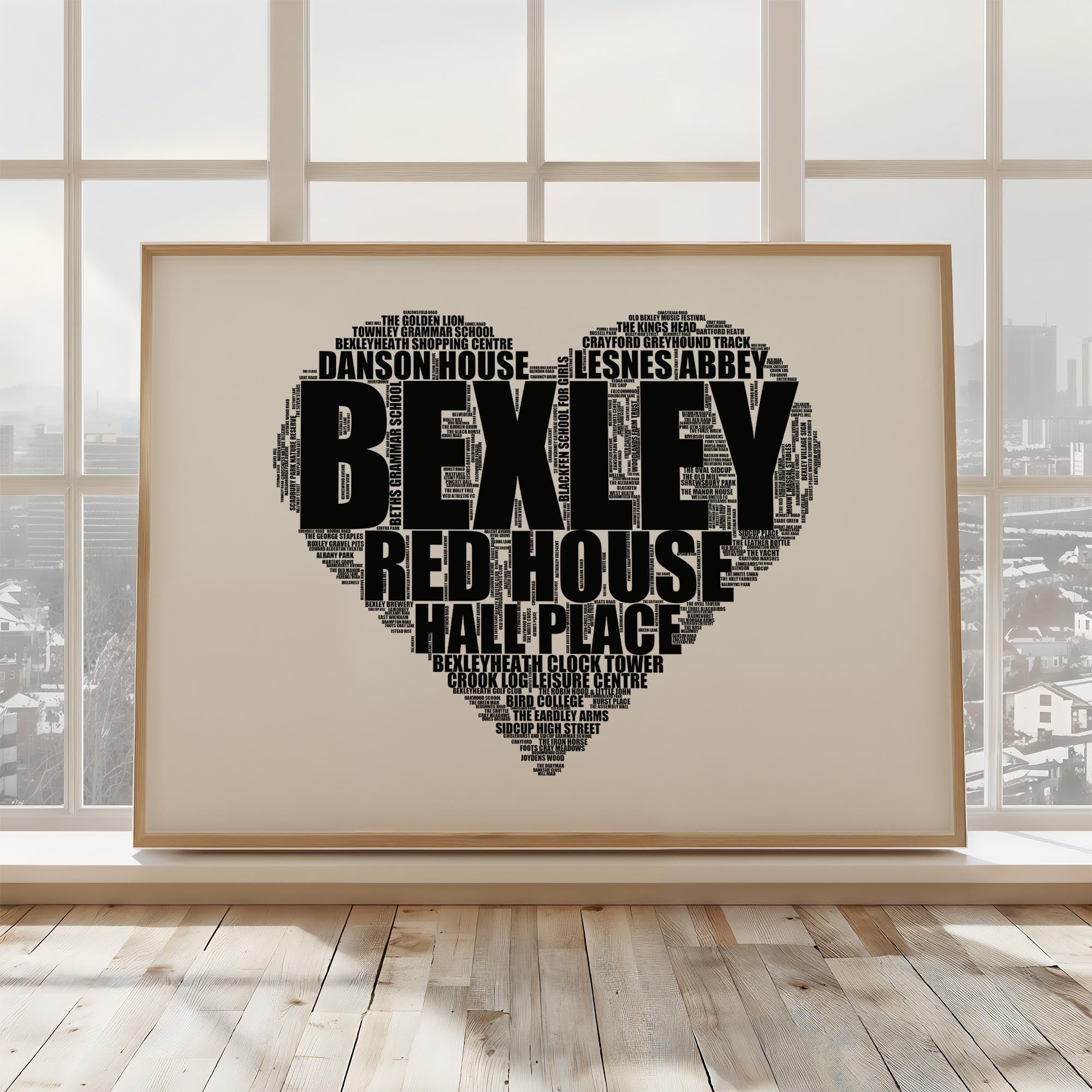 Bexley - Premium Typographic Word Cloud Prints, Posters & Gifts