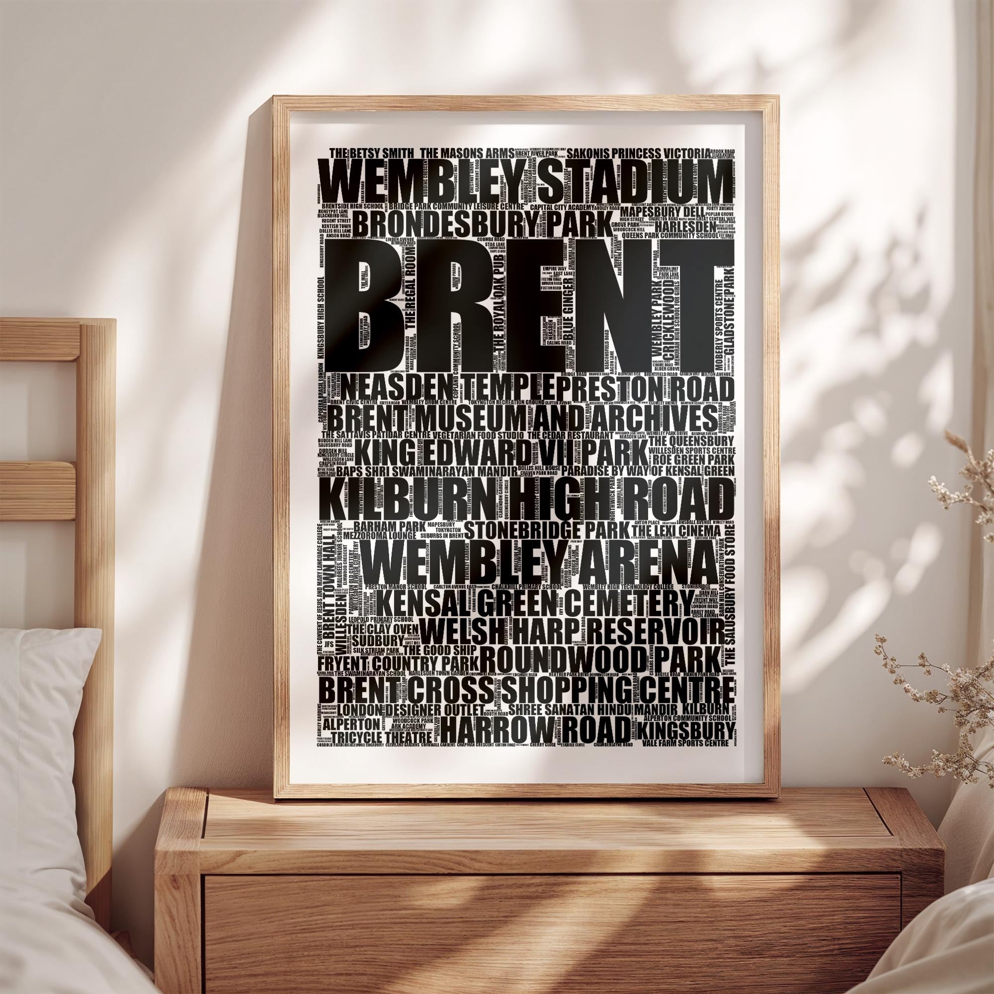 Brent - Premium Typographic Word Cloud Prints, Posters & Gifts