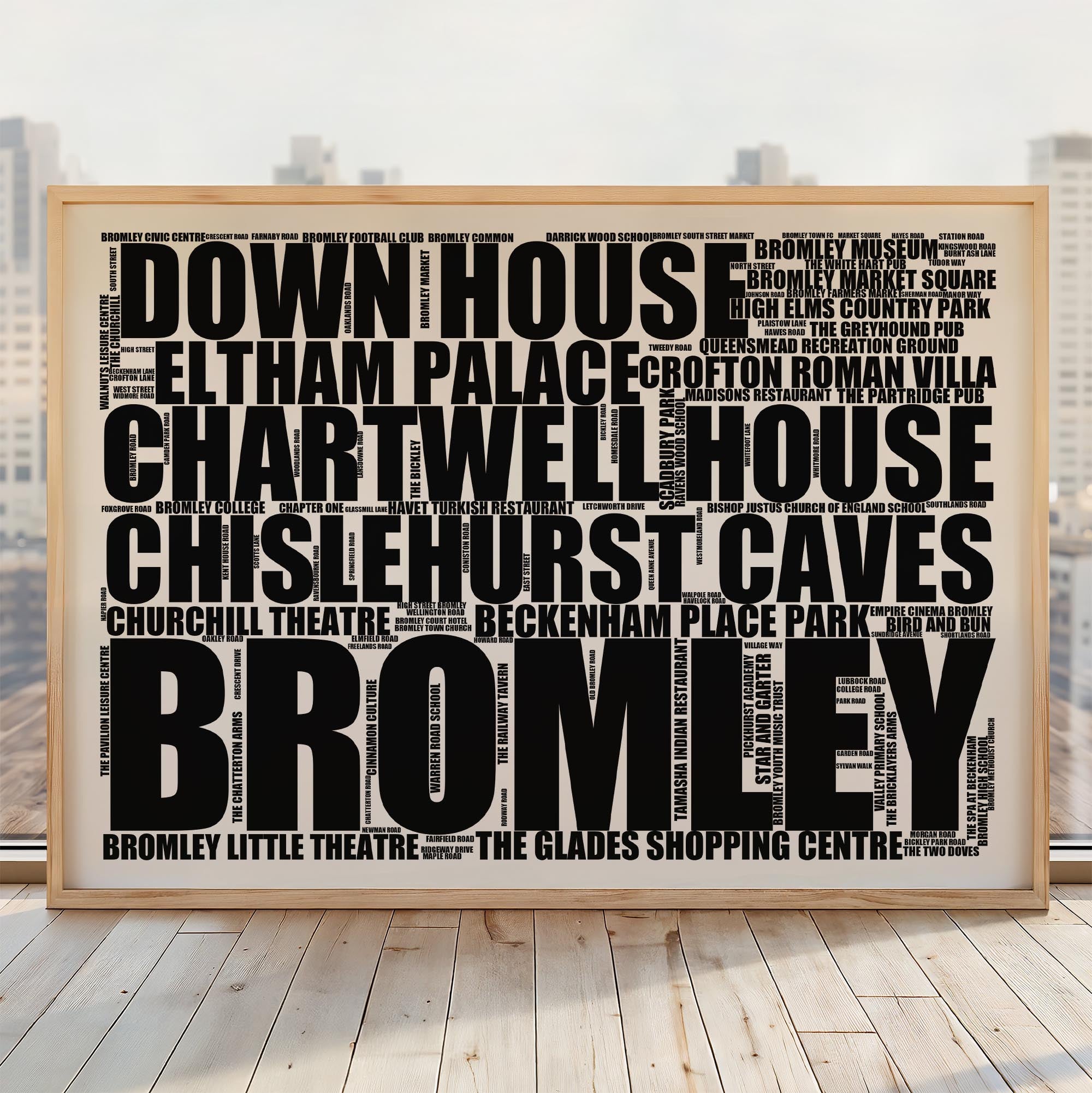 Bromley - Premium Typographic Word Cloud Prints, Posters & Gifts