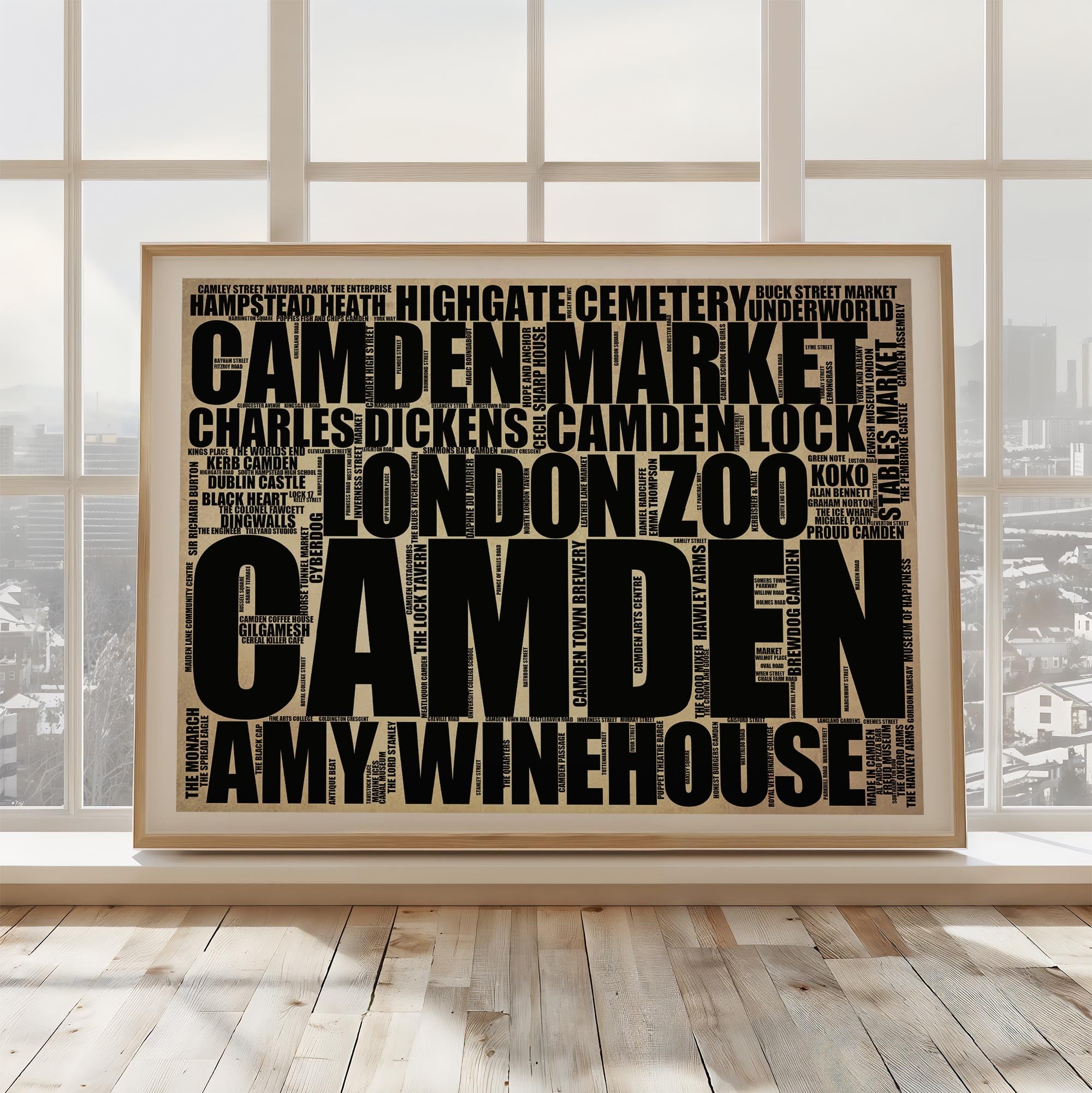 Camden - Premium Typographic Word Cloud Prints, Posters & Gifts