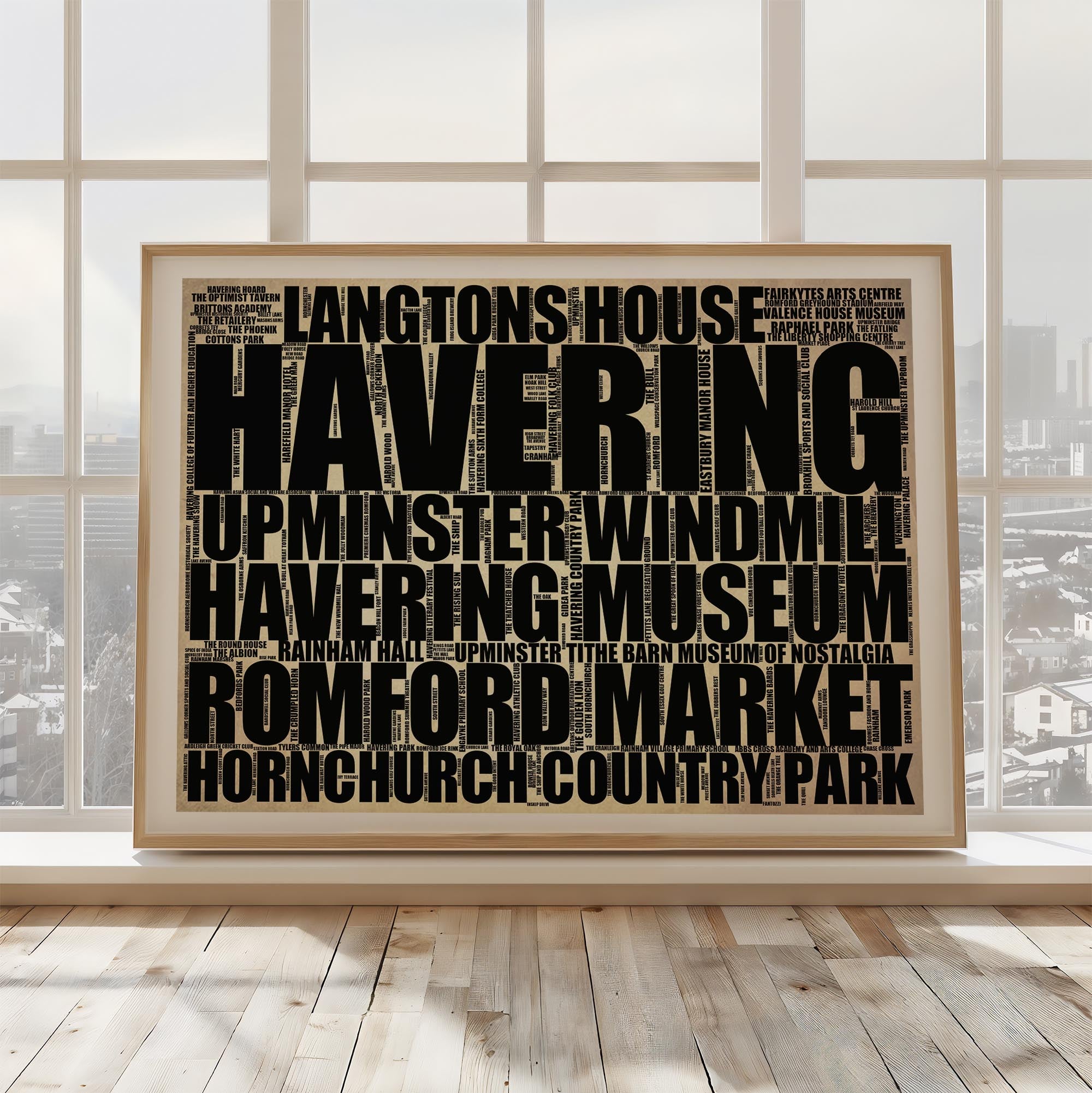 Havering - Premium Typographic Word Cloud Prints, Posters & Gifts