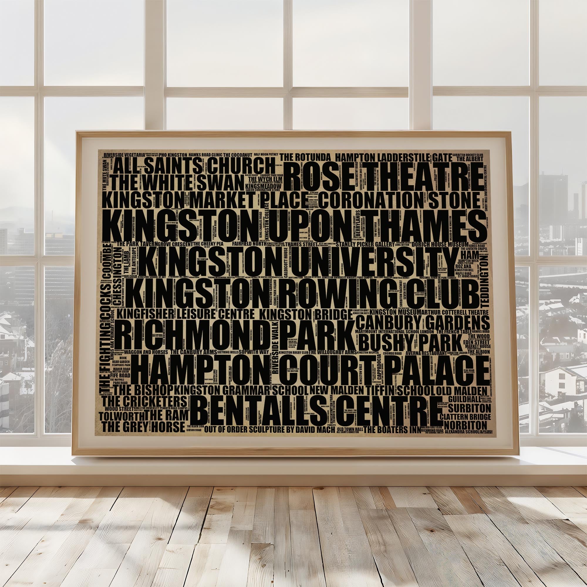 Kingston upon Thames - Premium Typographic Word Cloud Prints, Posters & Gifts