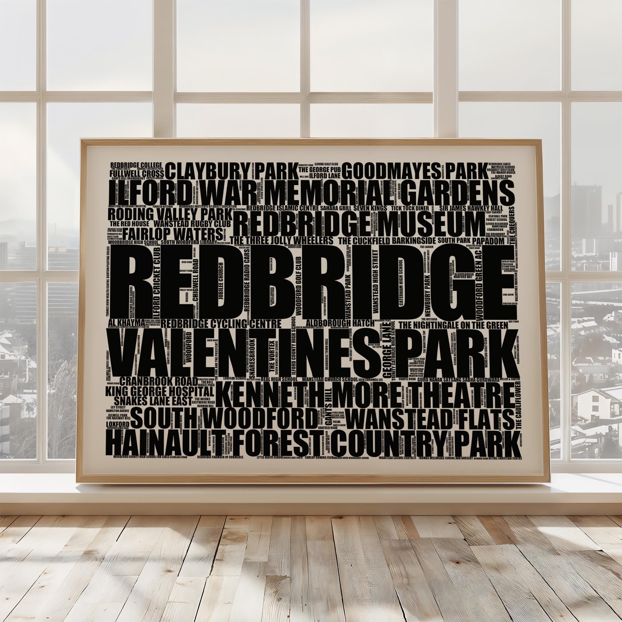 Redbridge - Premium Typographic Word Cloud Prints, Posters & Gifts