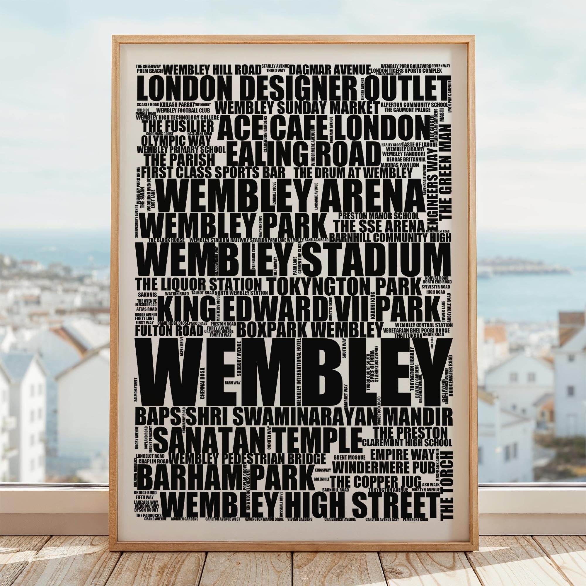 Wembley - Premium Typographic Word Cloud Prints, Posters & Gifts