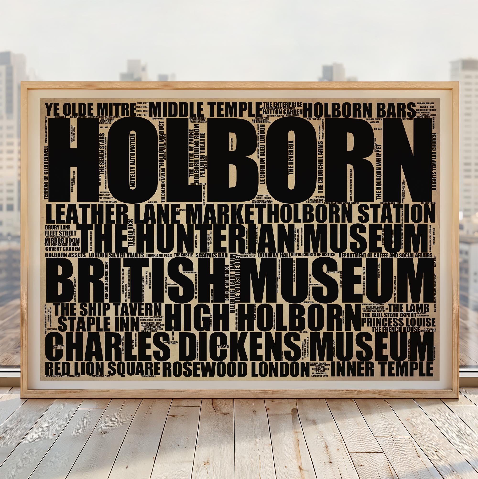 Holborn - Premium Typographic Word Cloud Prints, Posters & Gifts