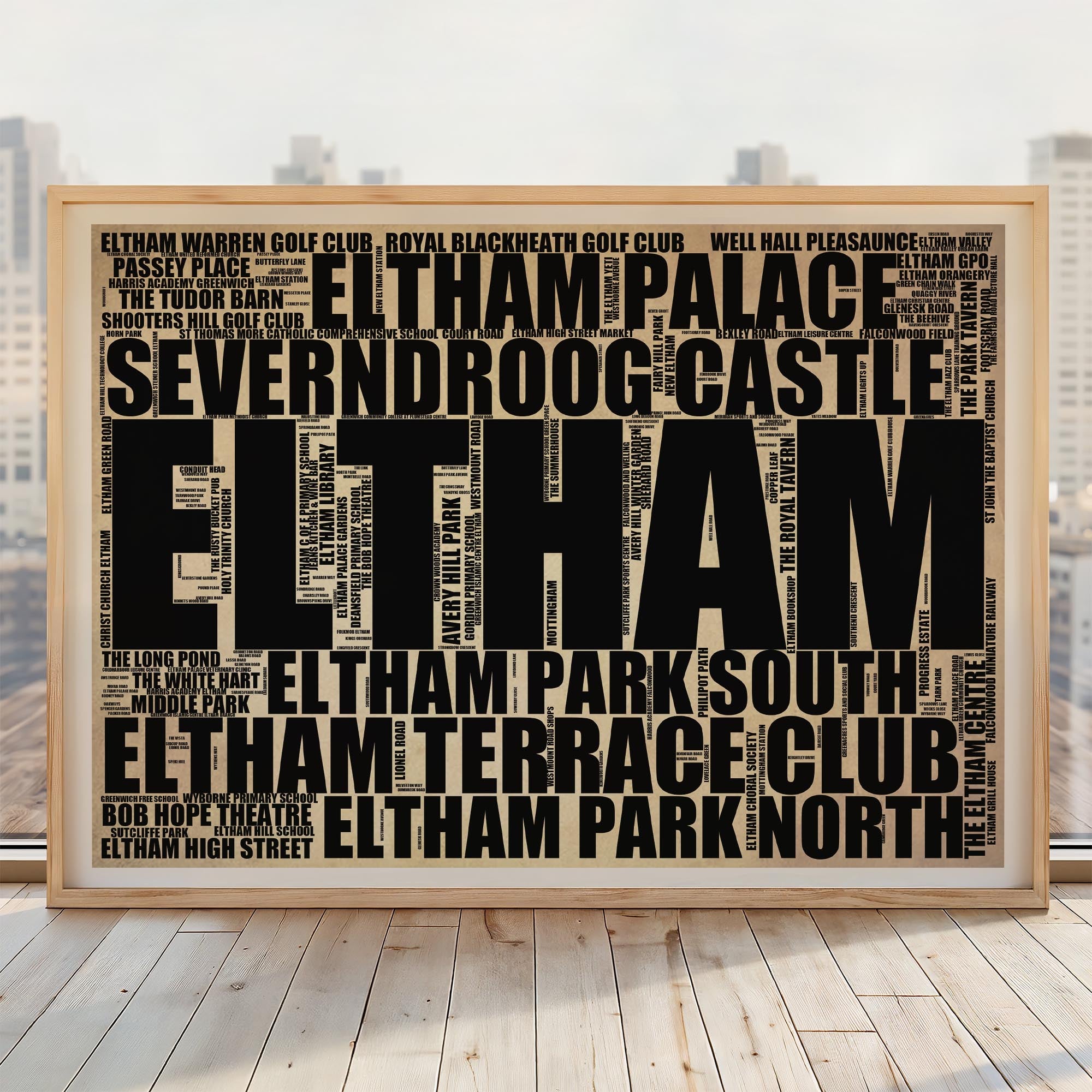 Eltham - Premium Typographic Word Cloud Prints, Posters & Gifts