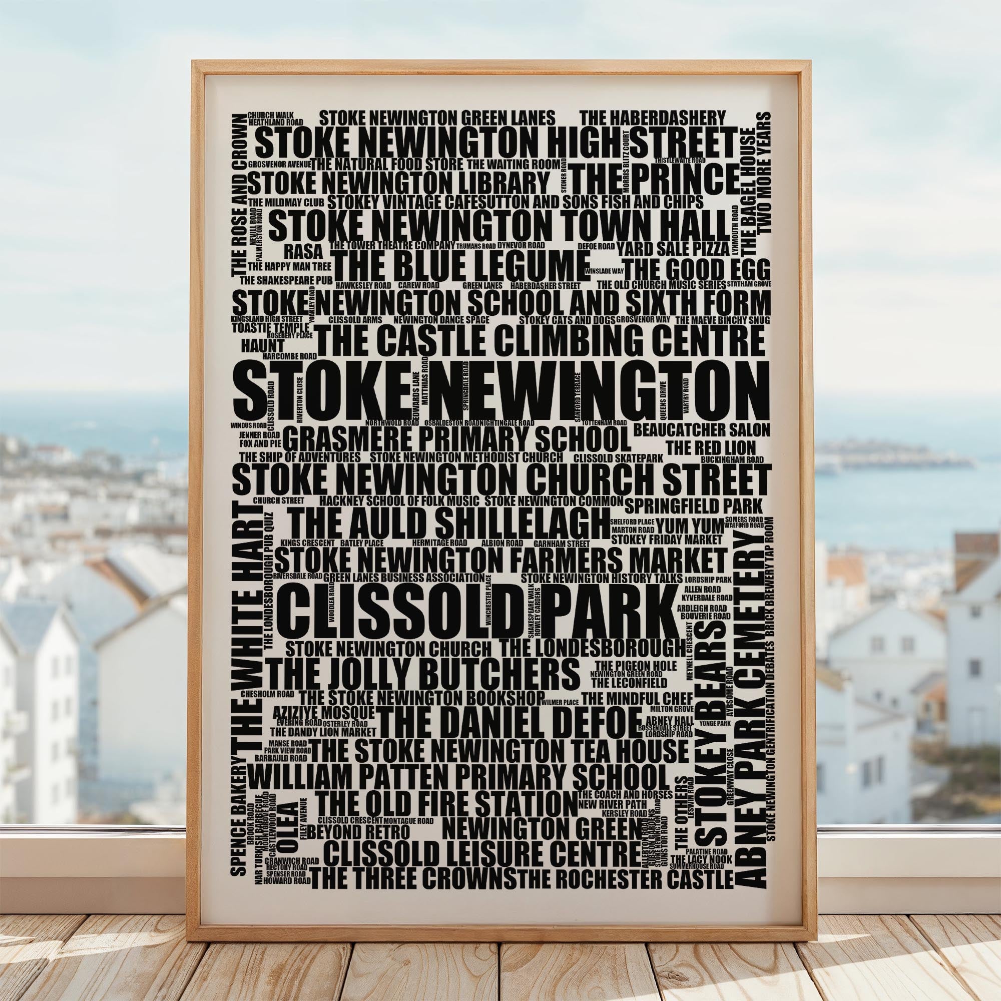 Stoke Newington - Premium Typographic Word Cloud Prints, Posters & Gifts