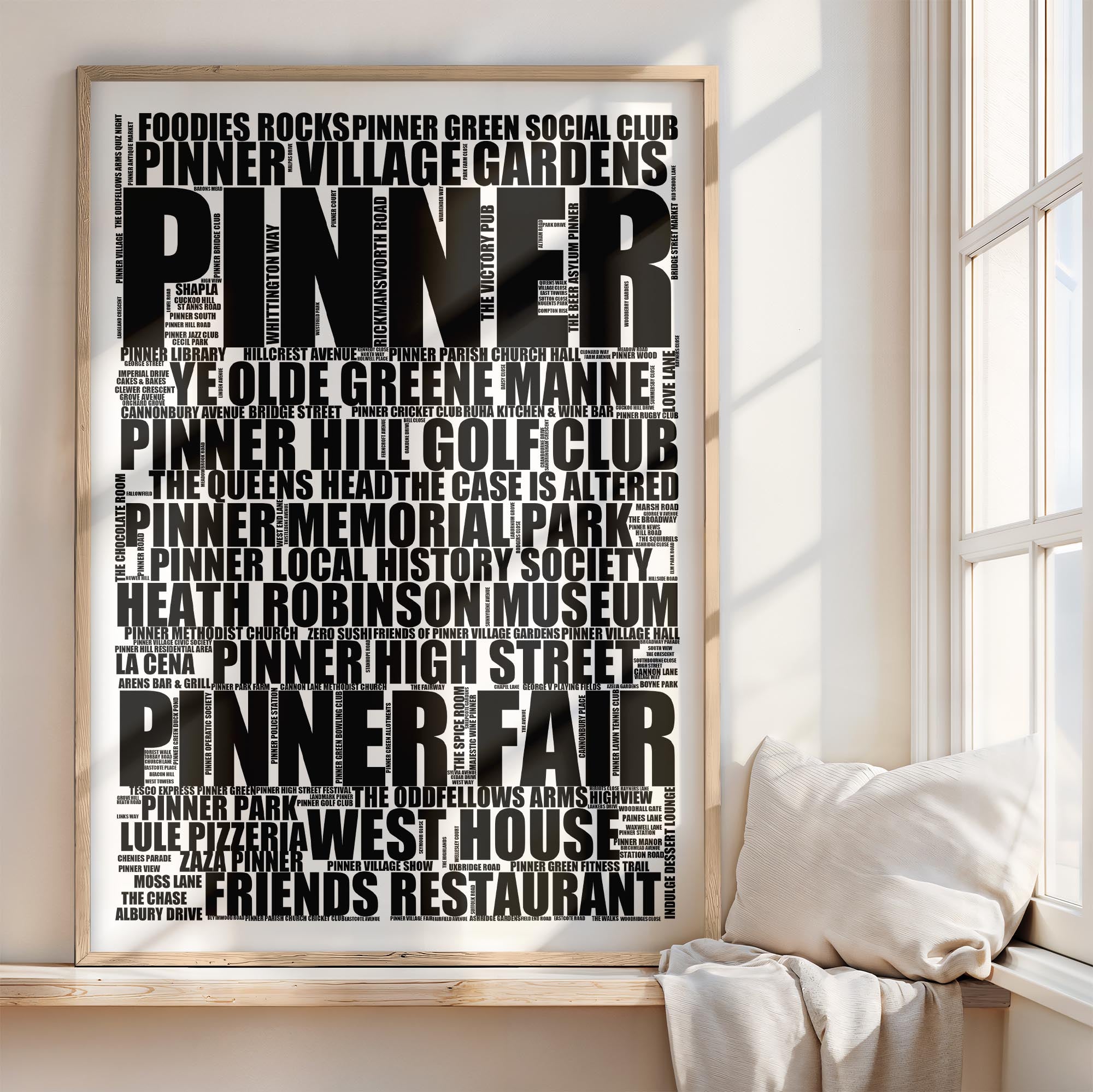 Pinner - Premium Typographic Word Cloud Prints, Posters & Gifts