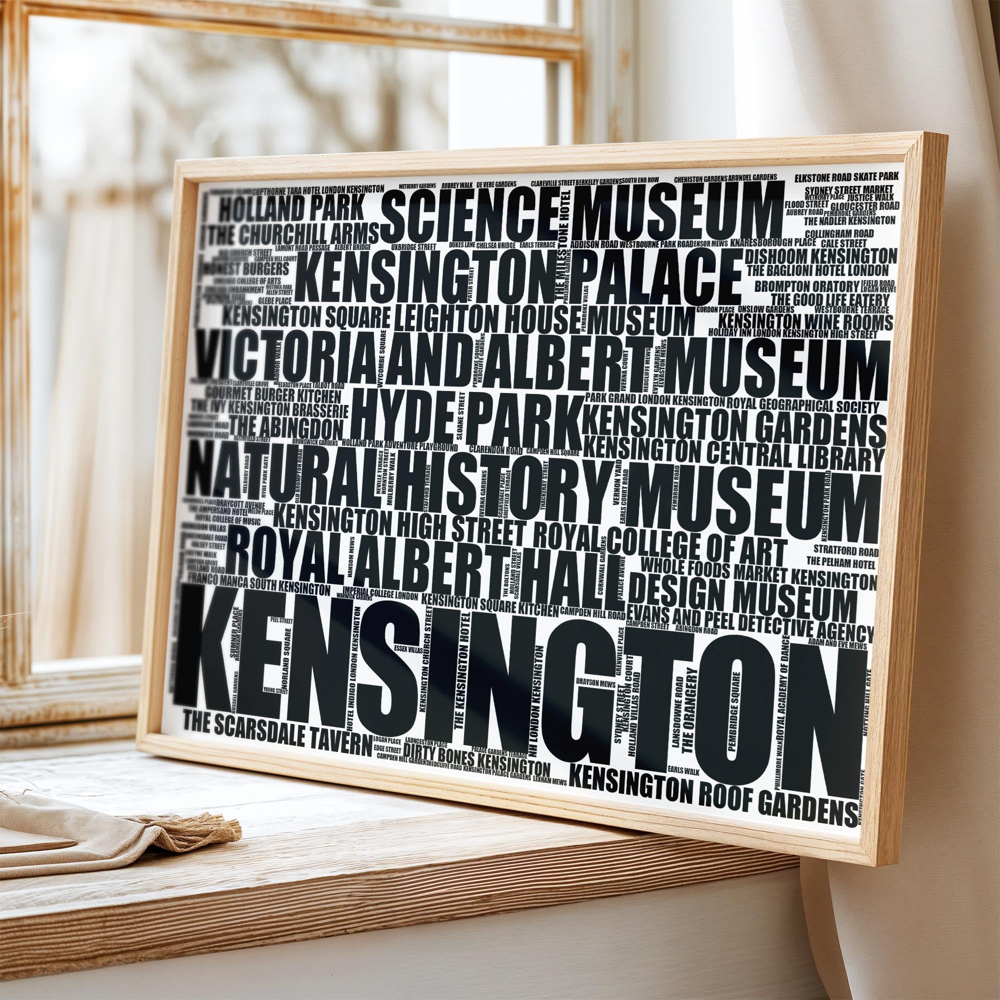 Kensington - Premium Typographic Word Cloud Prints, Posters & Gifts