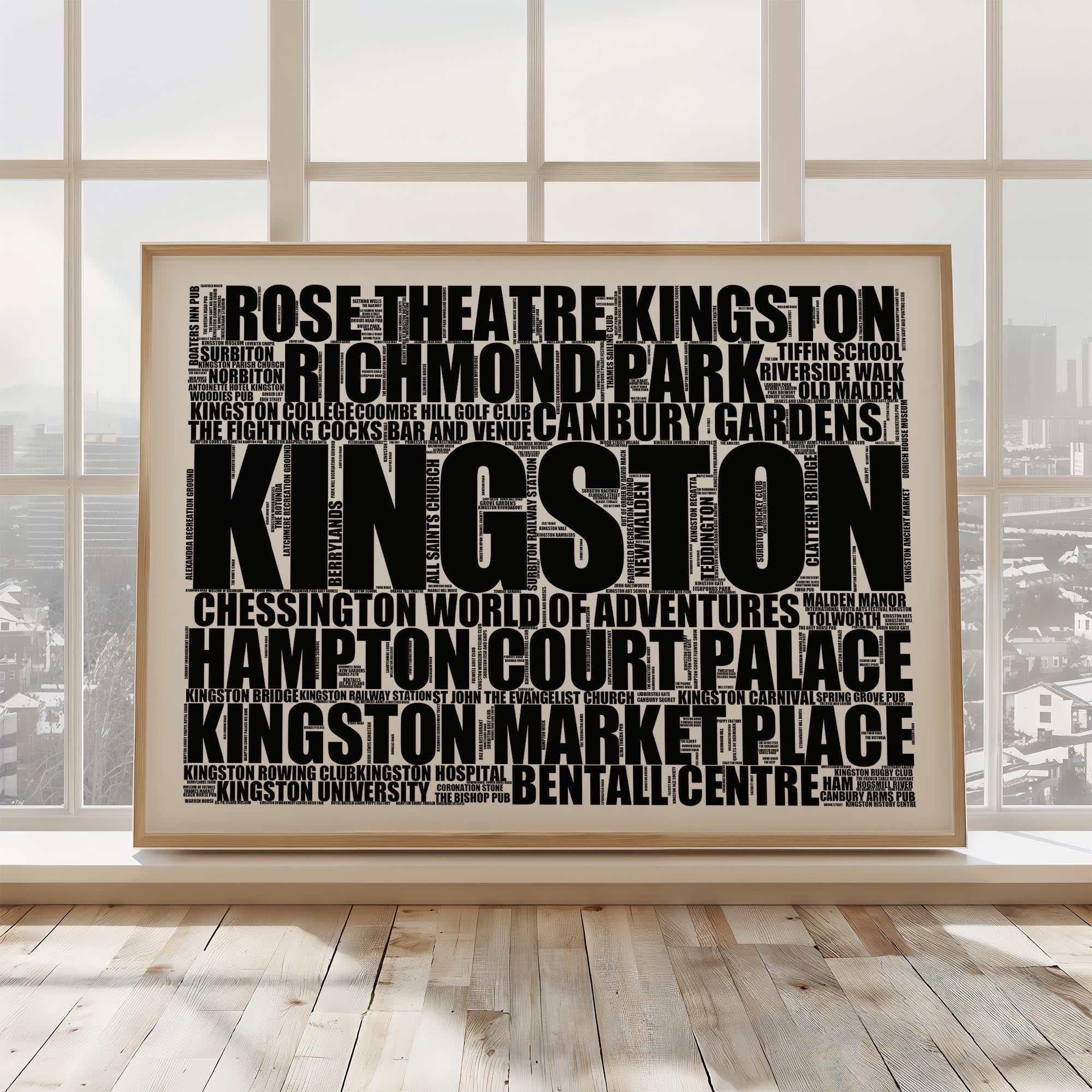 Kingston - Premium Typographic Word Cloud Prints, Posters & Gifts