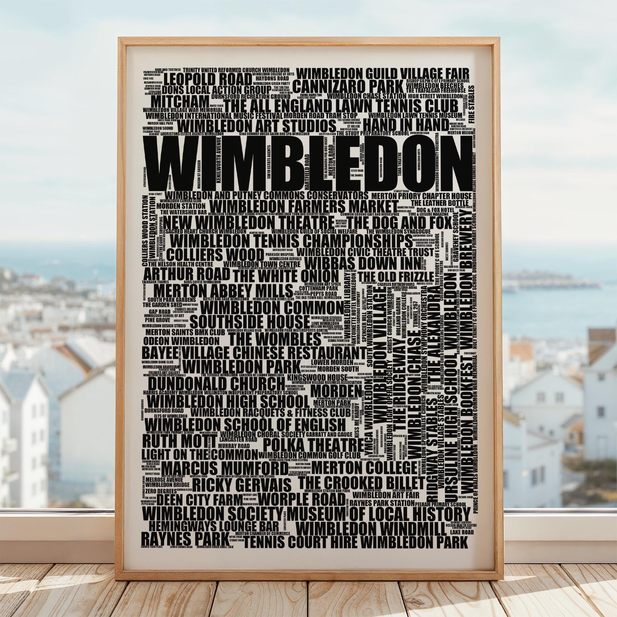 Wimbledon - Premium Typographic Word Cloud Prints, Posters & Gifts