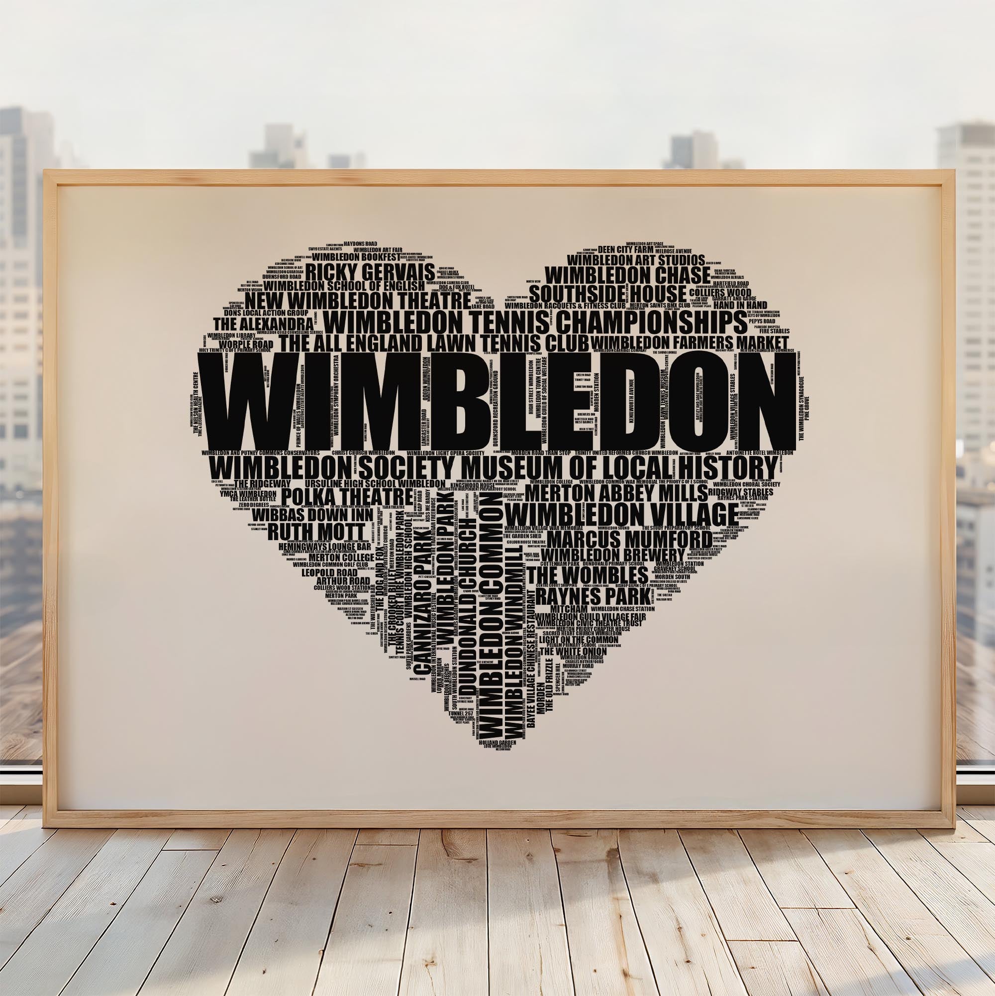 Wimbledon - Premium Typographic Word Cloud Prints, Posters & Gifts