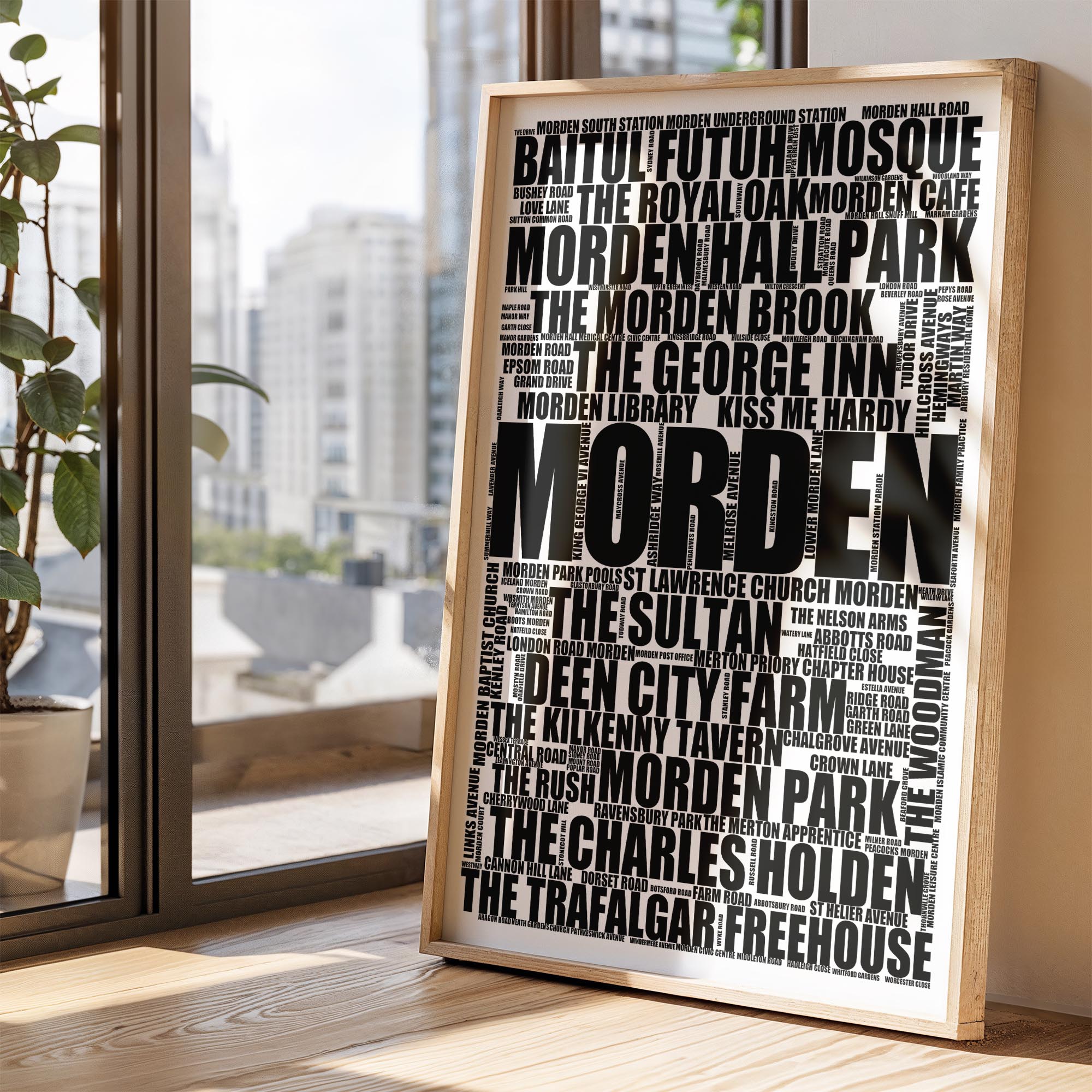 Morden - Premium Typographic Word Cloud Prints, Posters & Gifts