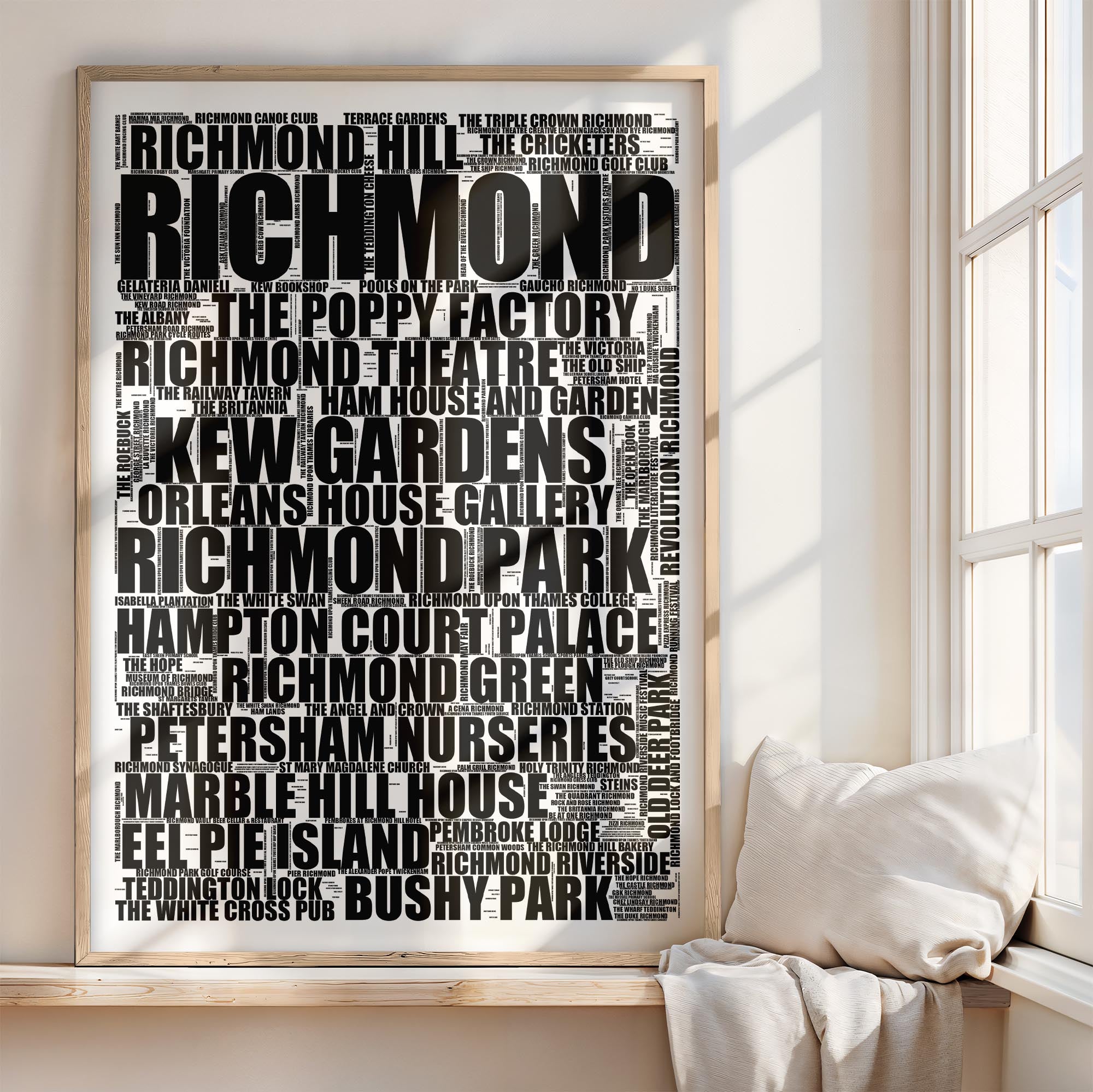 Richmond - Premium Typographic Word Cloud Prints, Posters & Gifts