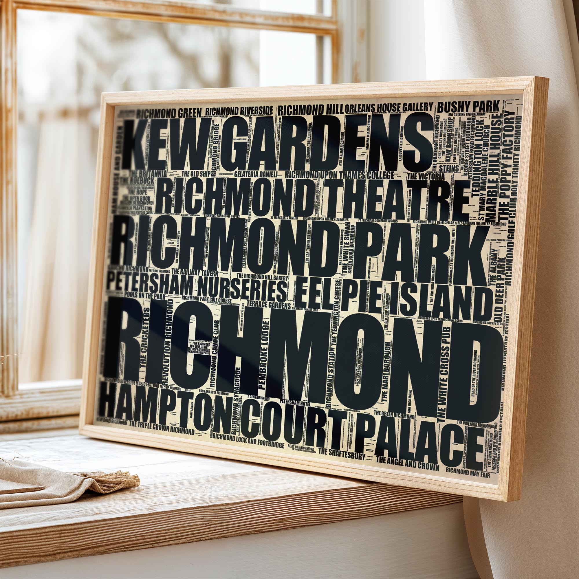 Richmond - Premium Typographic Word Cloud Prints, Posters & Gifts