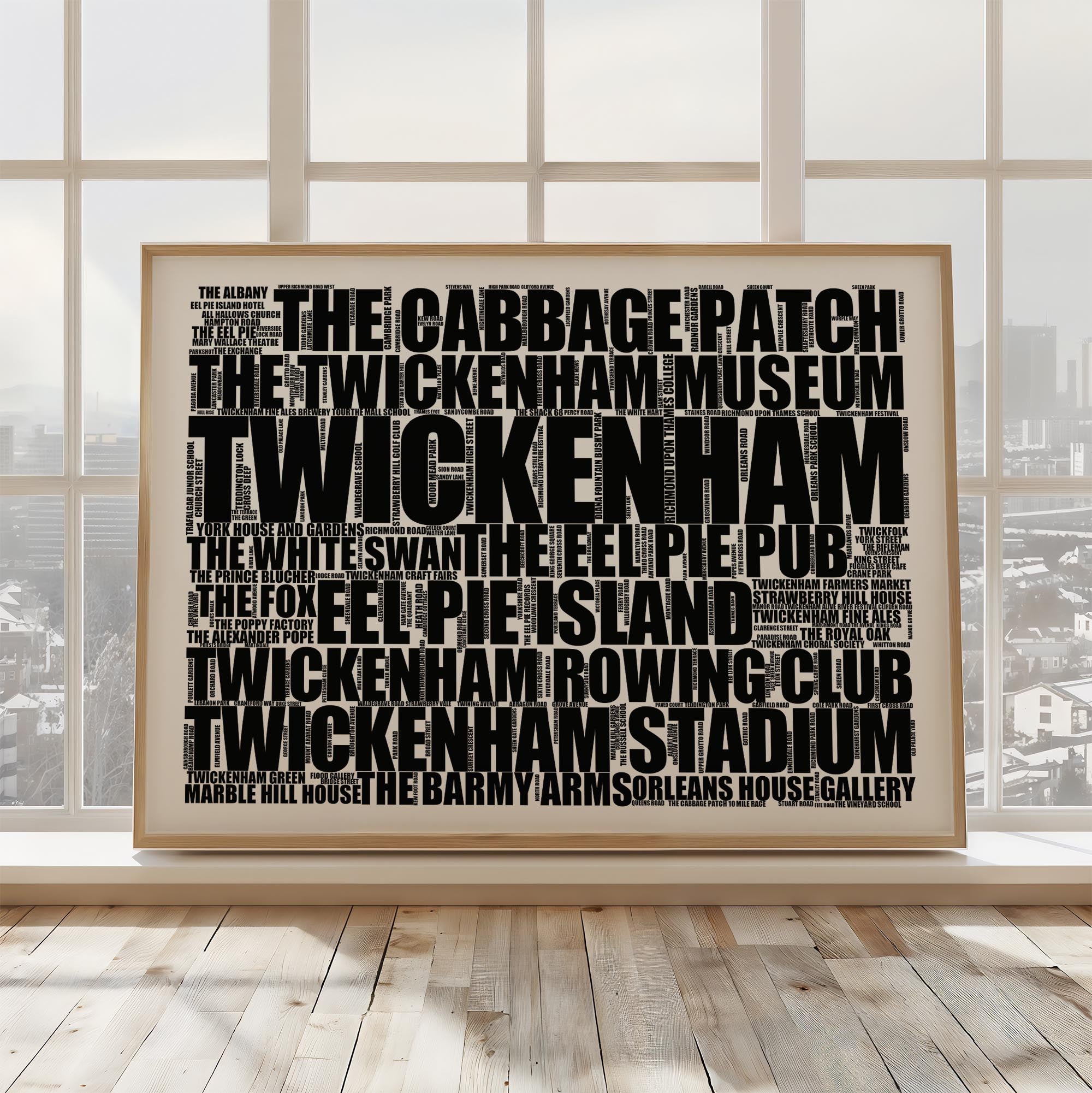 Twickenham - Premium Typographic Word Cloud Prints, Posters & Gifts