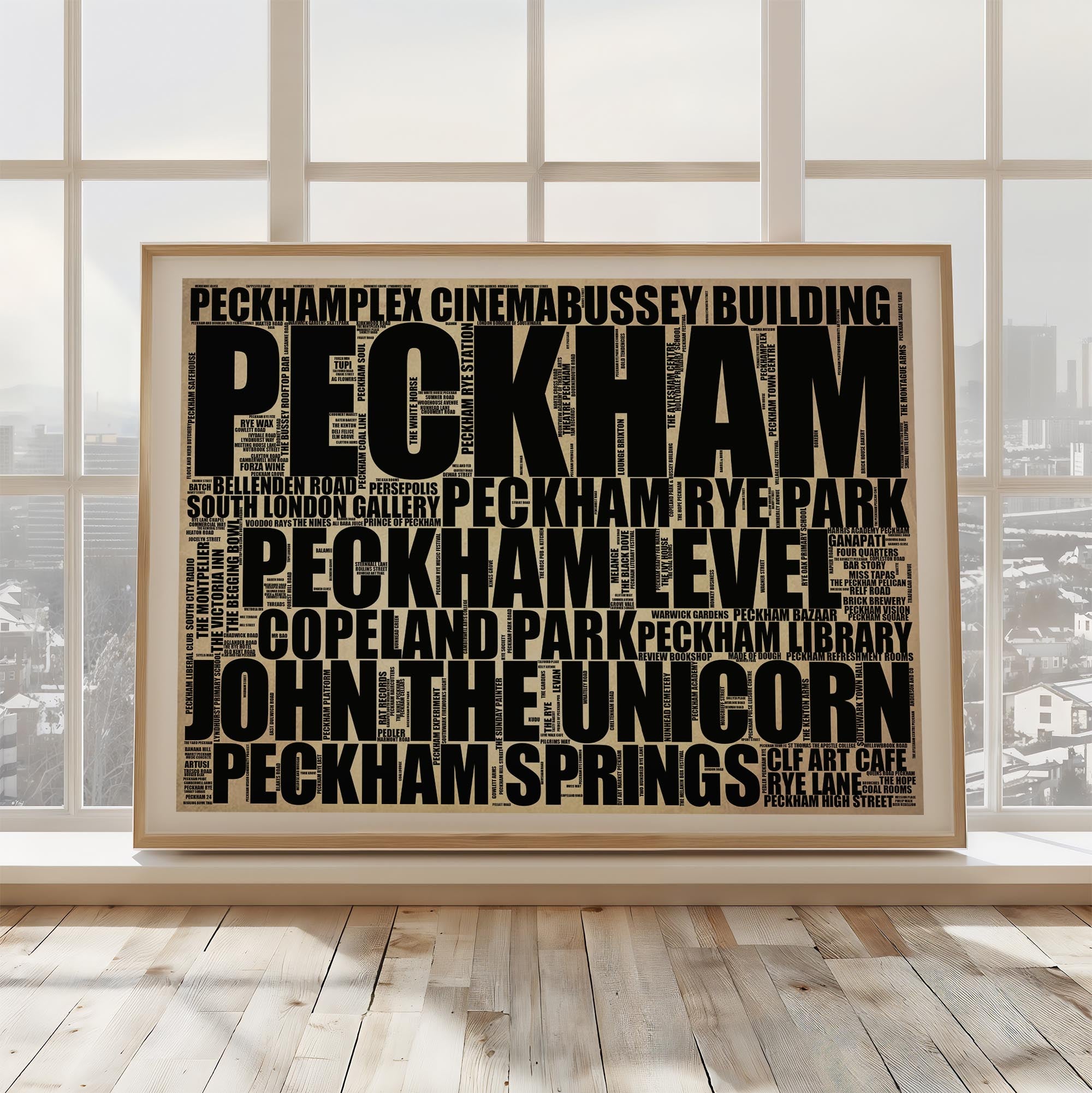 Peckham - Premium Typographic Word Cloud Prints, Posters & Gifts