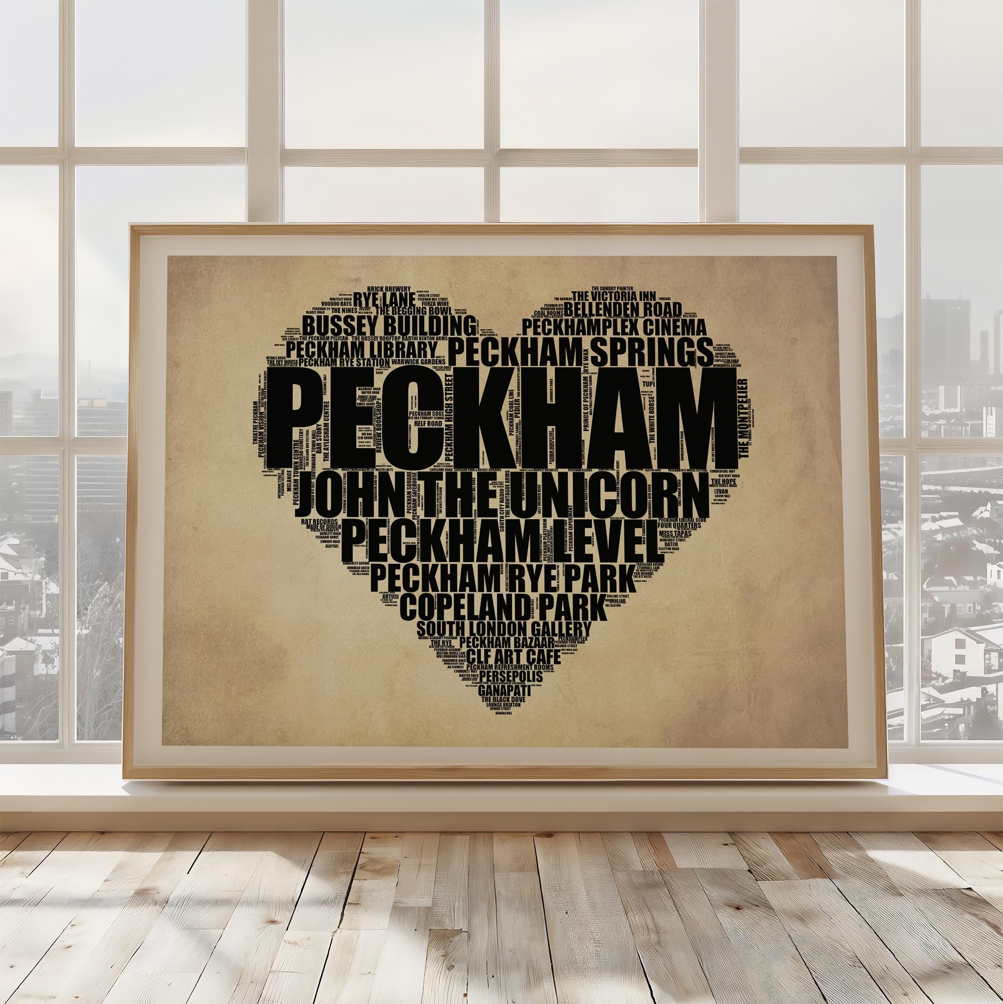 Peckham - Premium Typographic Word Cloud Prints, Posters & Gifts