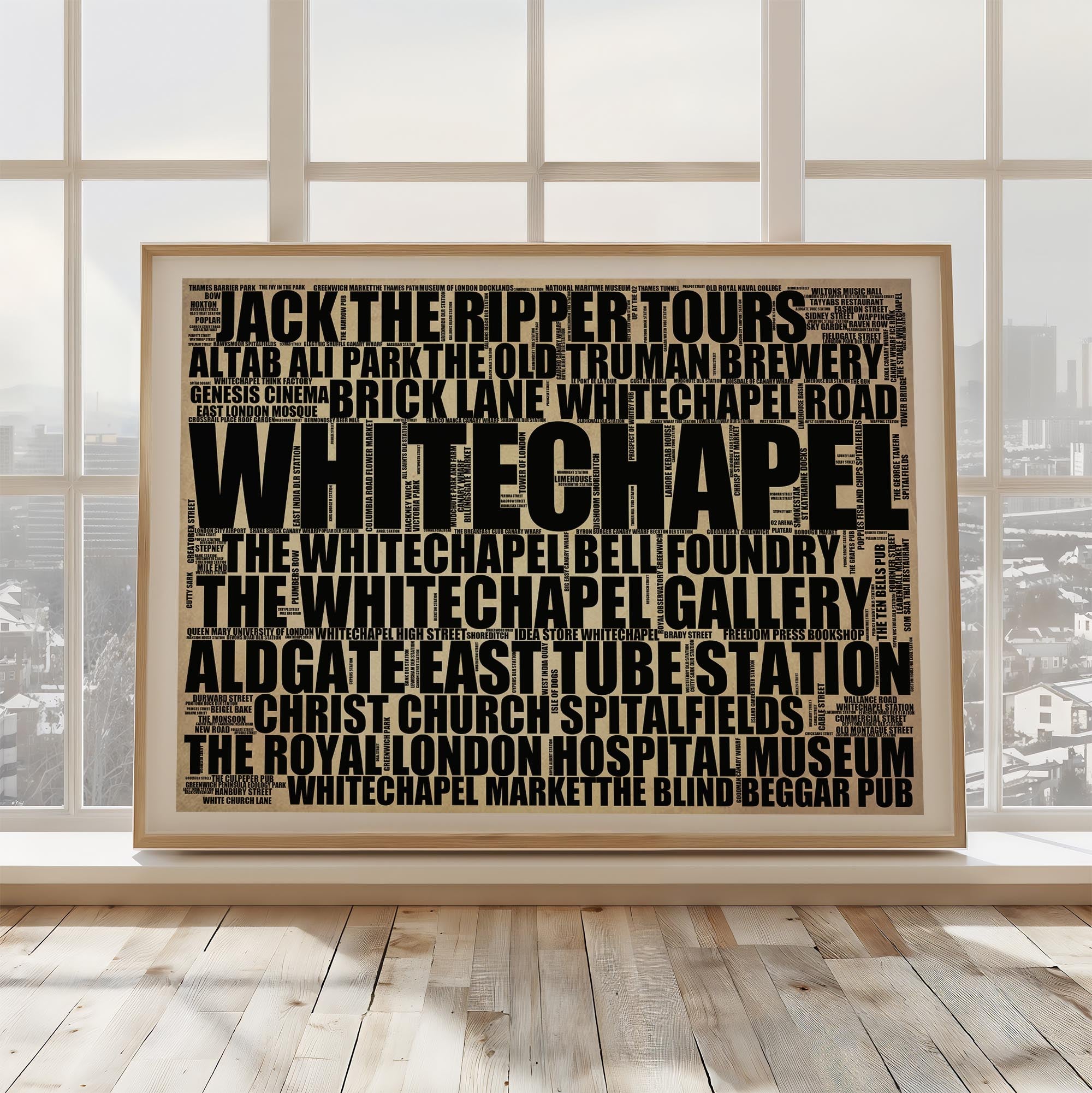 Whitechapel - Premium Typographic Word Cloud Prints, Posters & Gifts