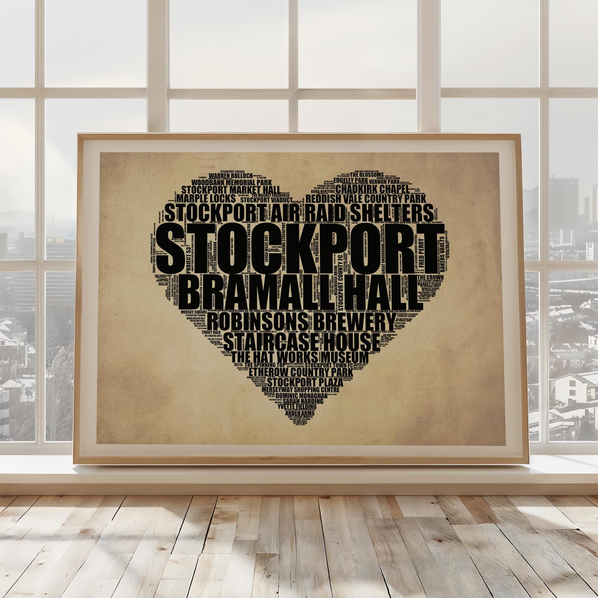 Stockport - Premium Typographic Word Cloud Prints, Posters & Gifts