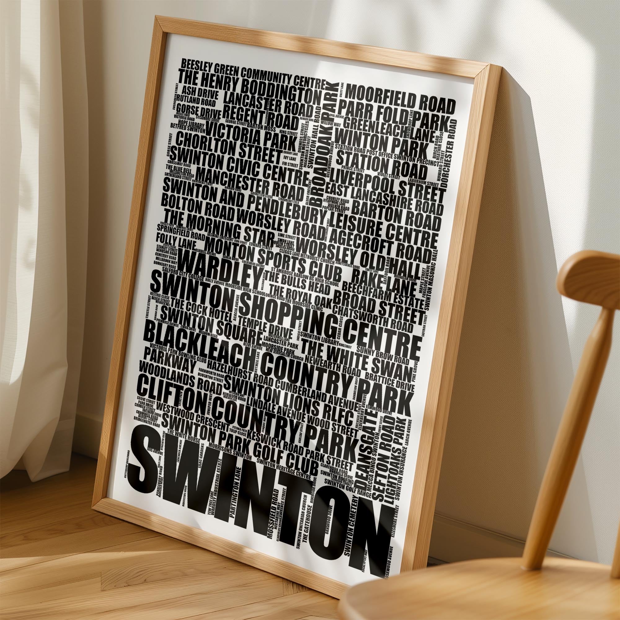 Swinton - Premium Typographic Word Cloud Prints, Posters & Gifts